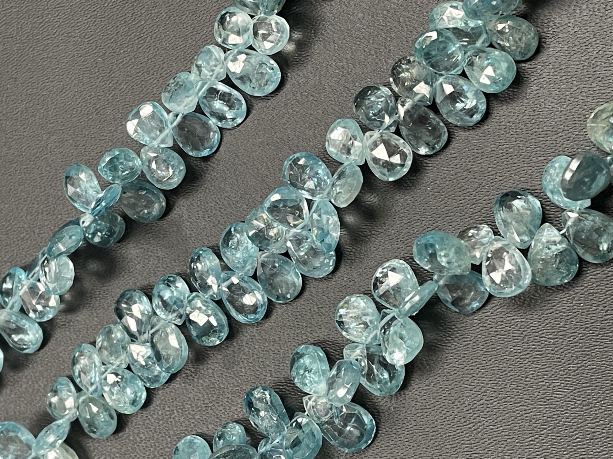 Blue Zircon Pear Faceted
