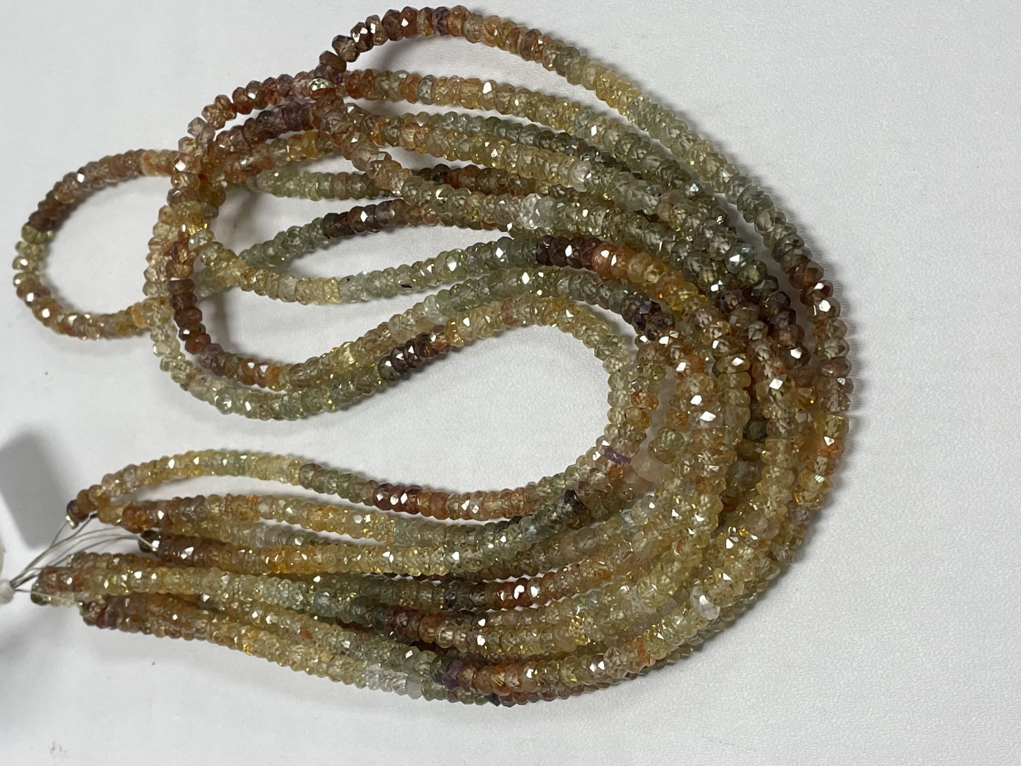 Multi Zircon Rondelle Faceted