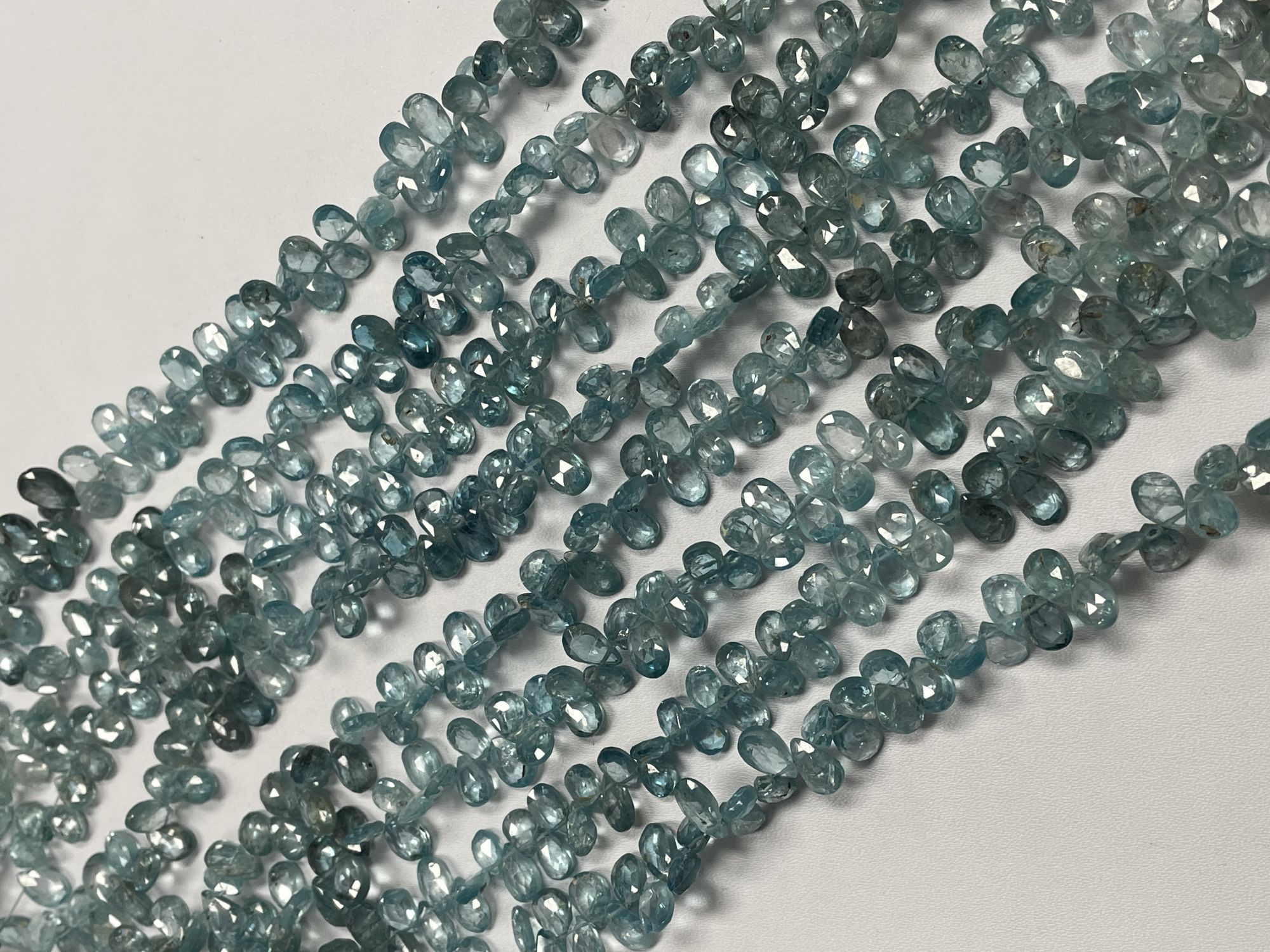 Blue Zircon Pear Faceted