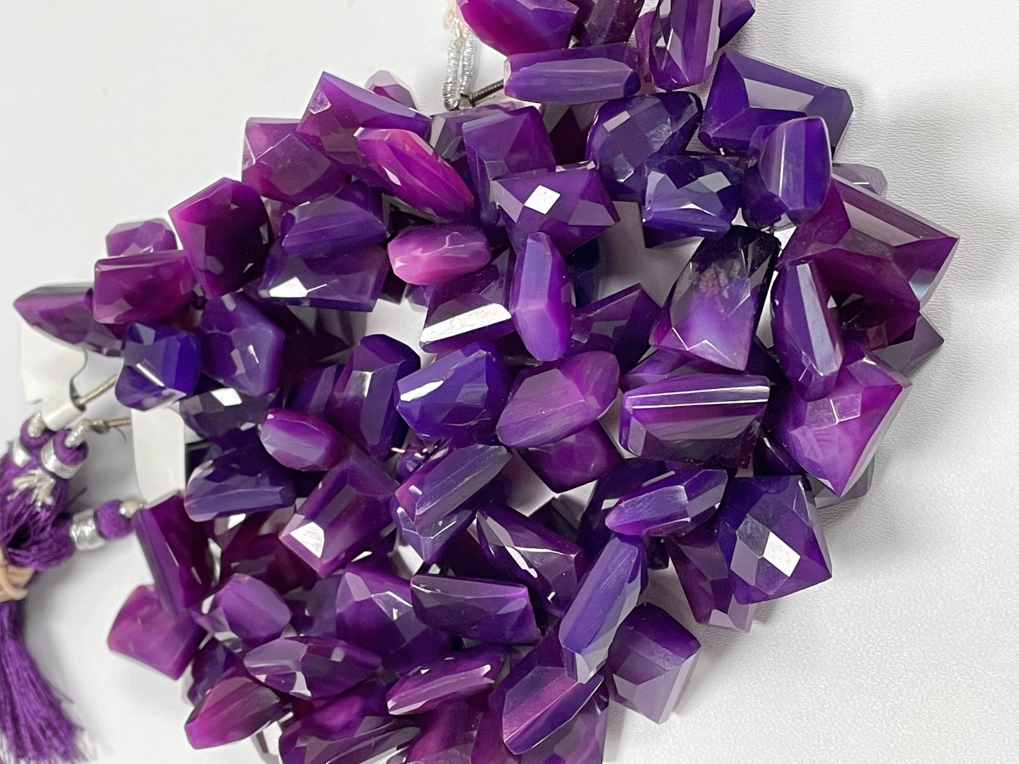 Purple Chalcedony Funky Cut Faceted