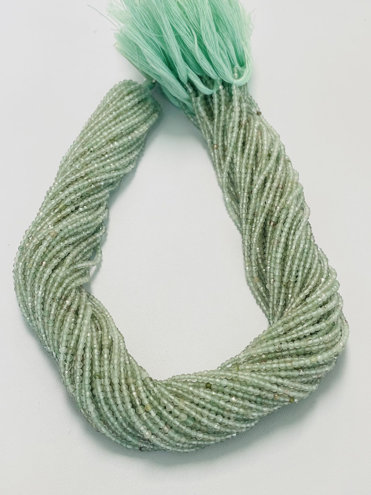 Prehnite Rondelle Faceted