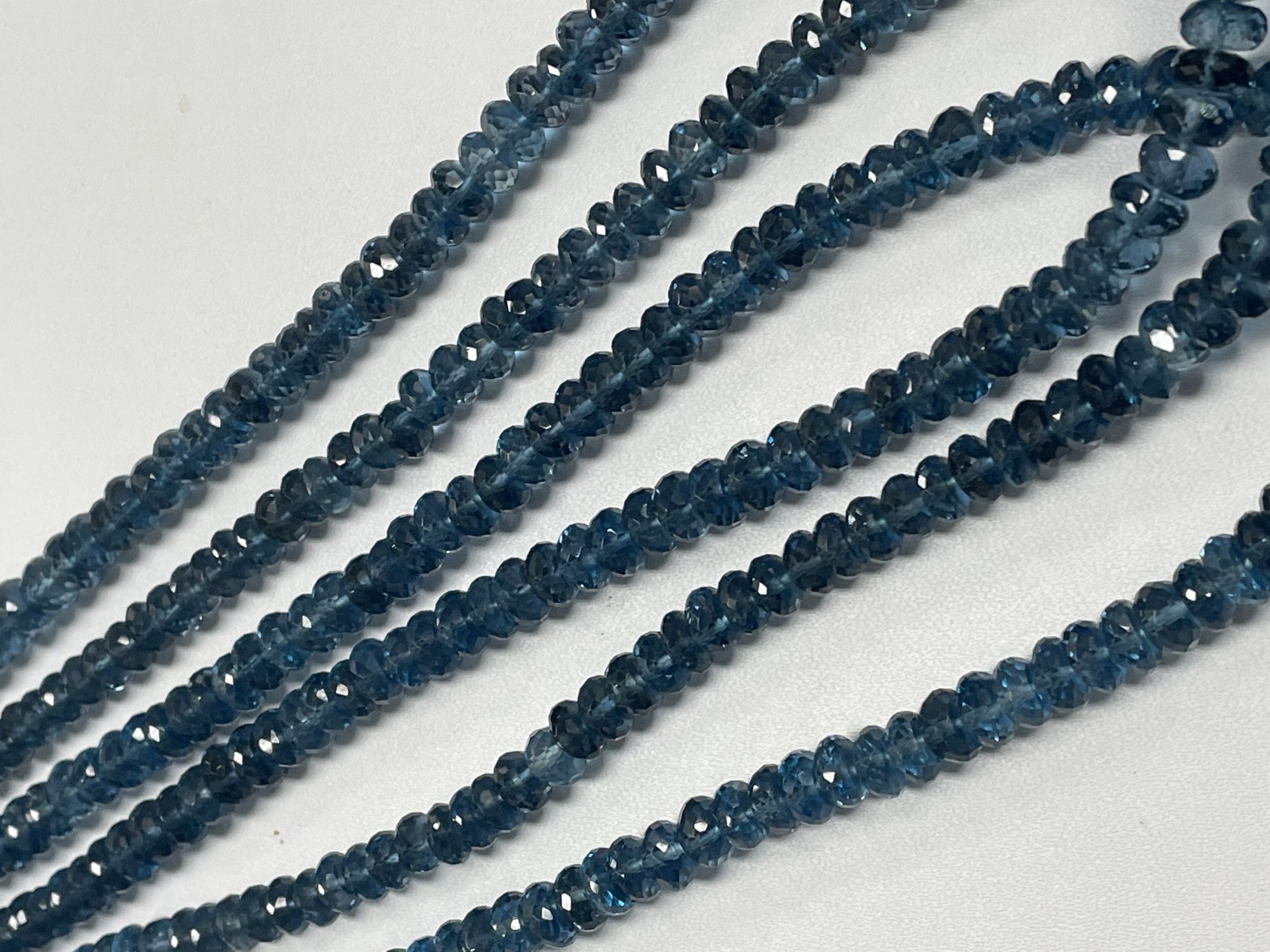 London Blue Topaz Rondelle Faceted