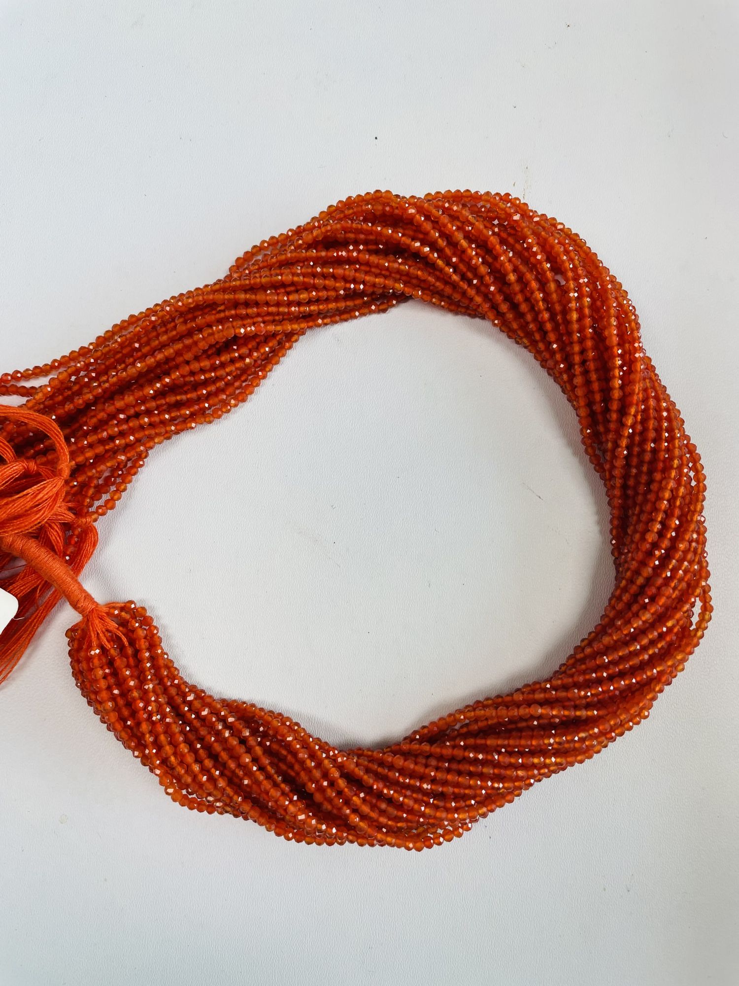 Carnelian Rondelle Faceted