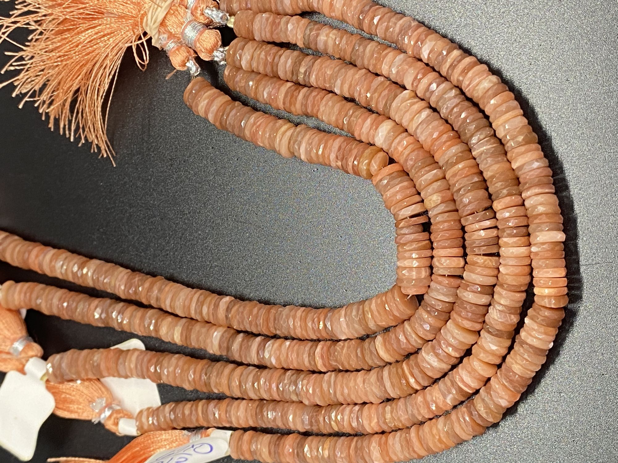 Peach MoonstoneTires Faceted