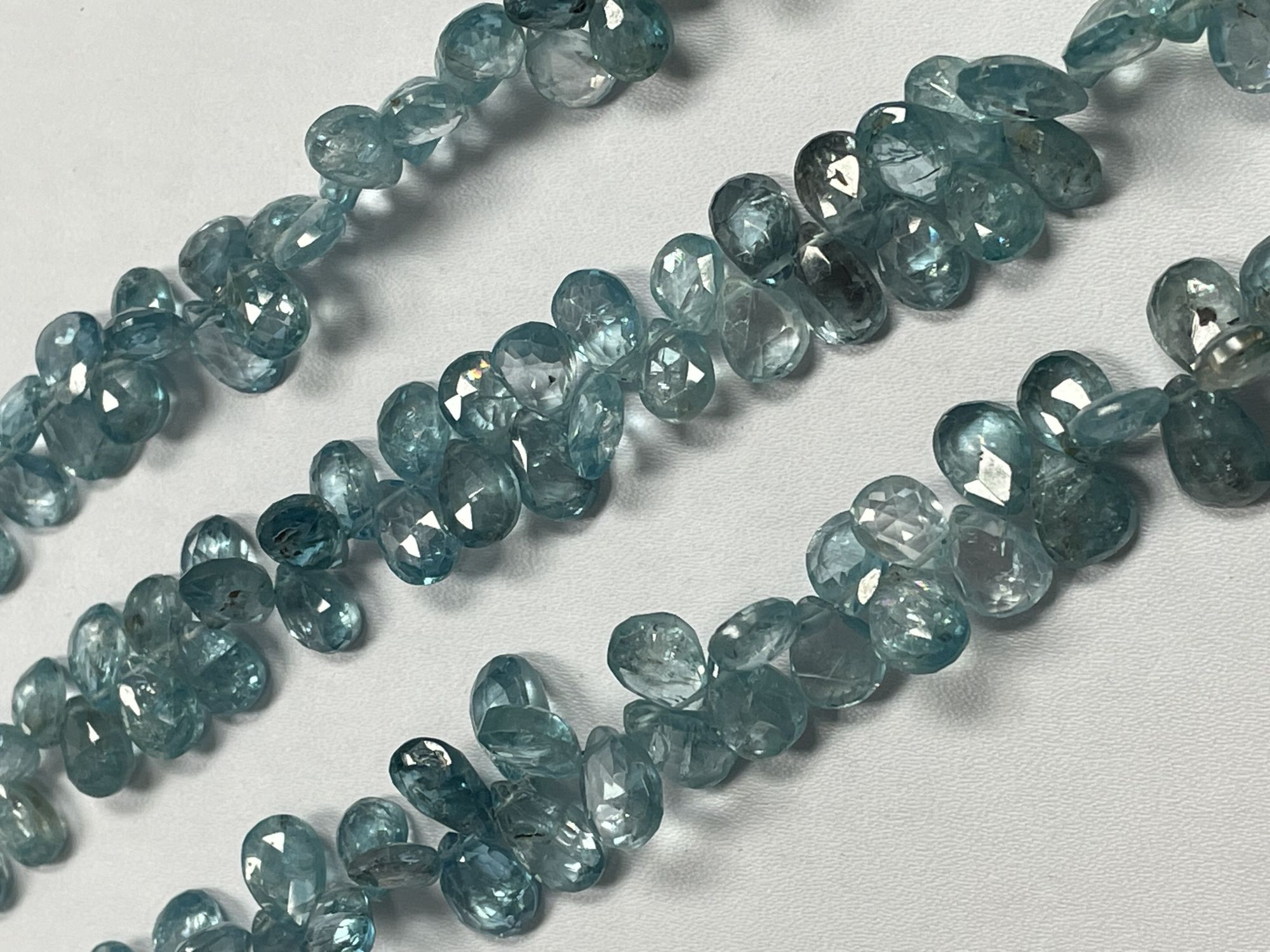 Blue Zircon Pear Faceted