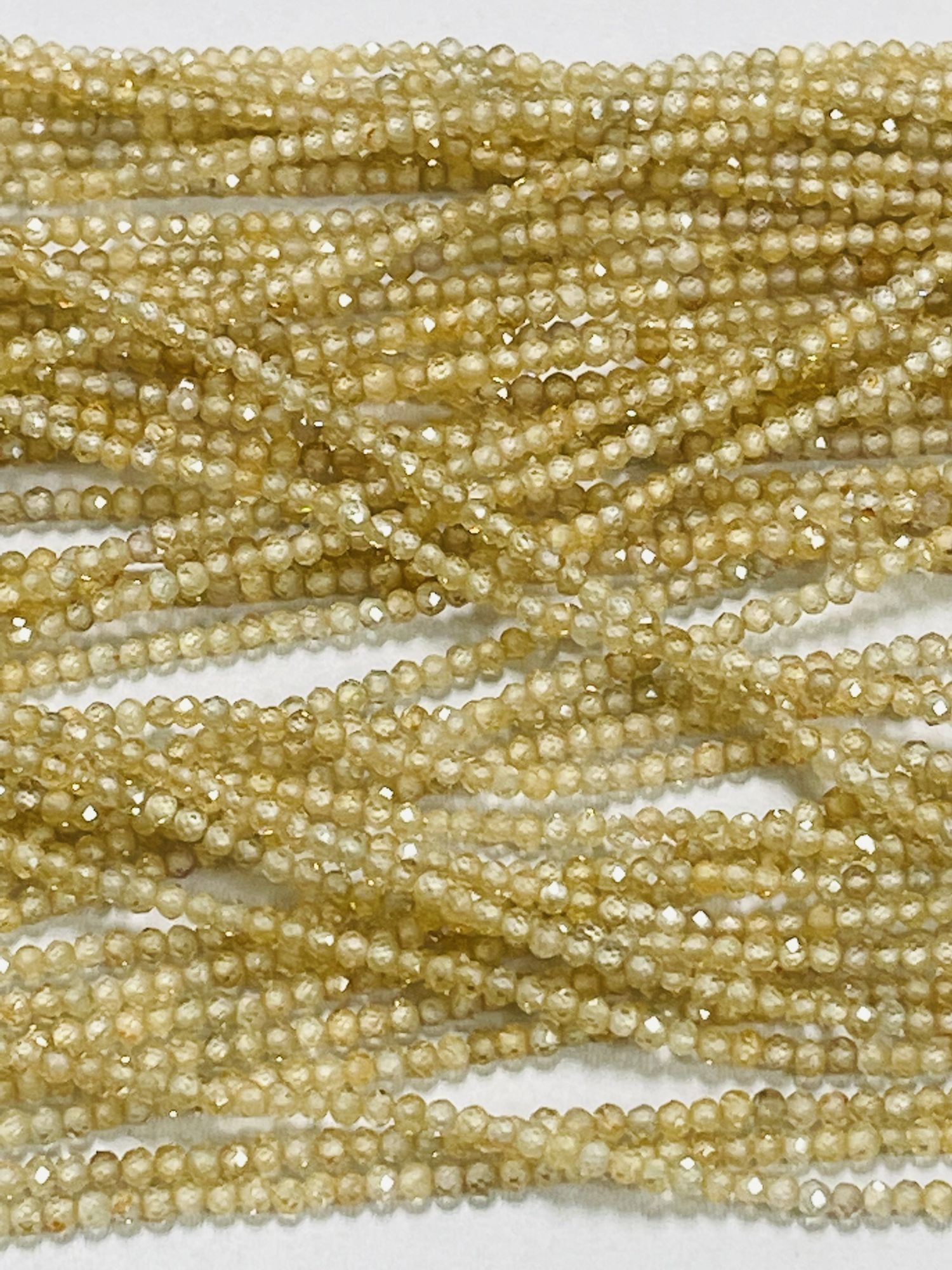 Natural Golden Zircon Rondelle Faceted