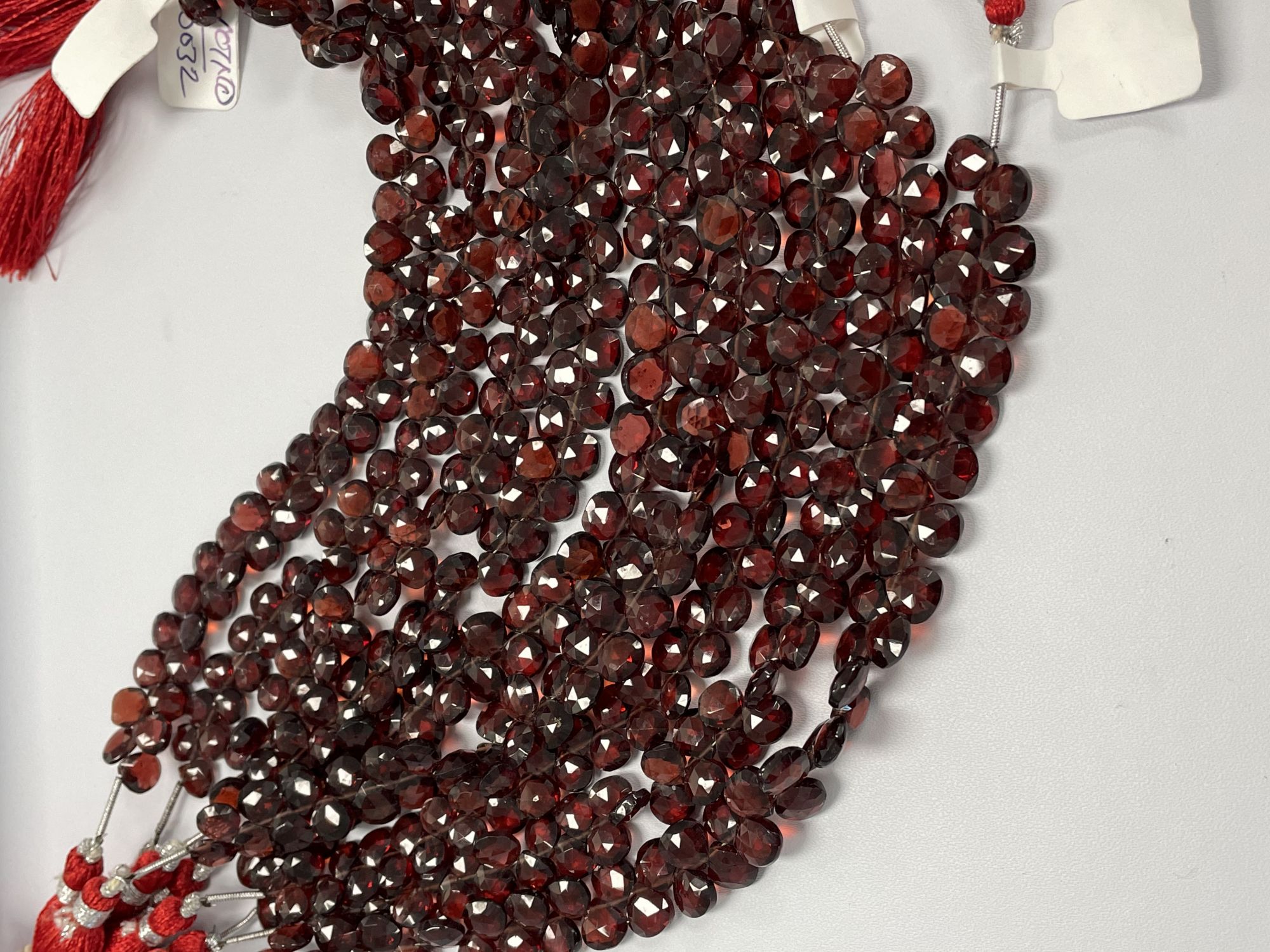 Red Garnet Heart Faceted