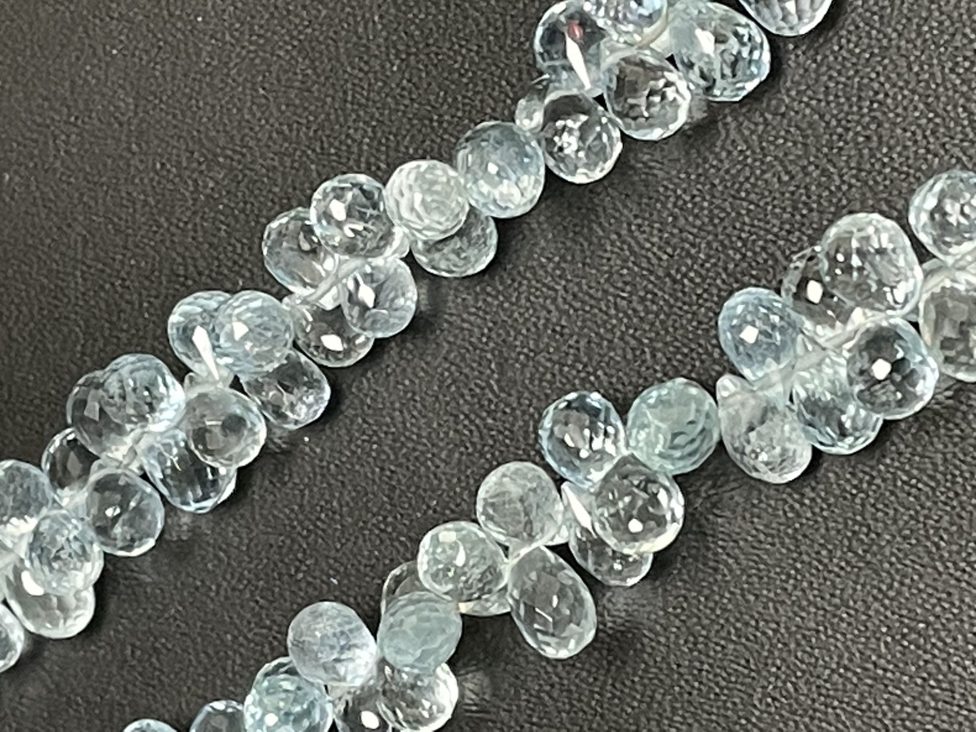 Aquamarine Drop Faceted