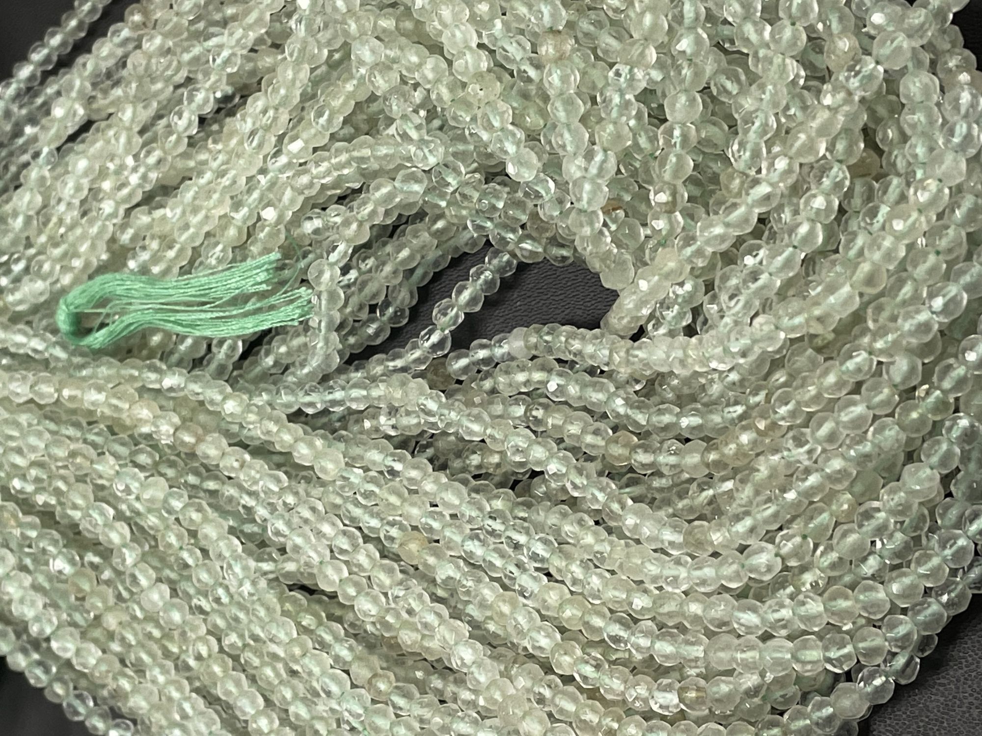 Green Amethyst Rondelle Faceted