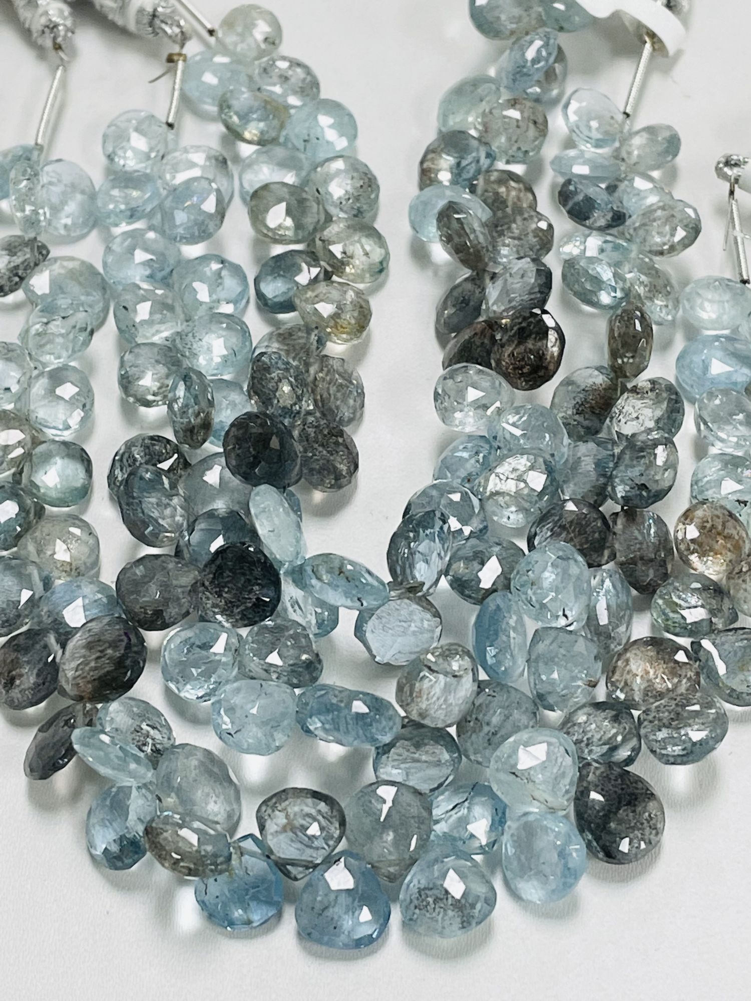 Copper Aquamarine Heart Faceted