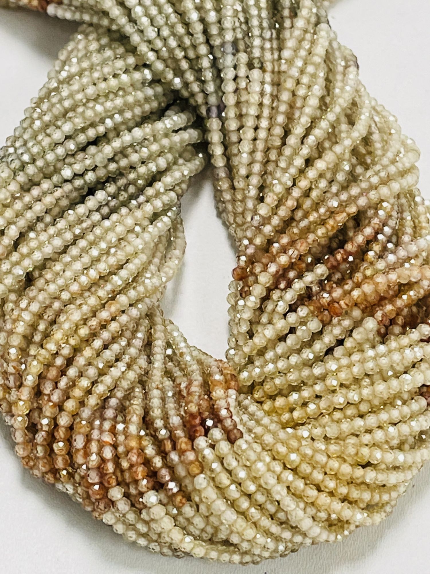 Natural Multi Zircon Rondelle Faceted