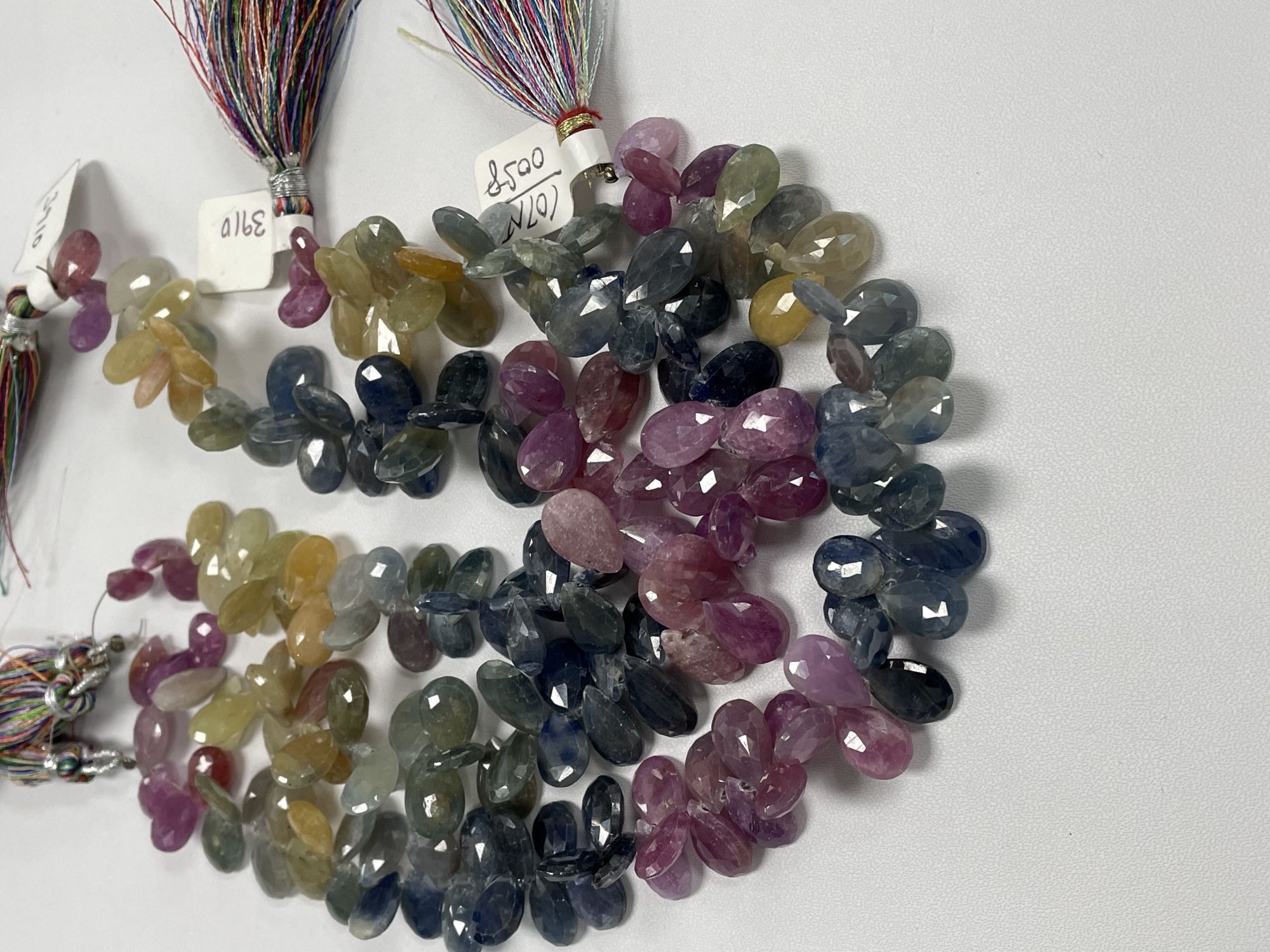 Multi Color Sapphire Pear Faceted