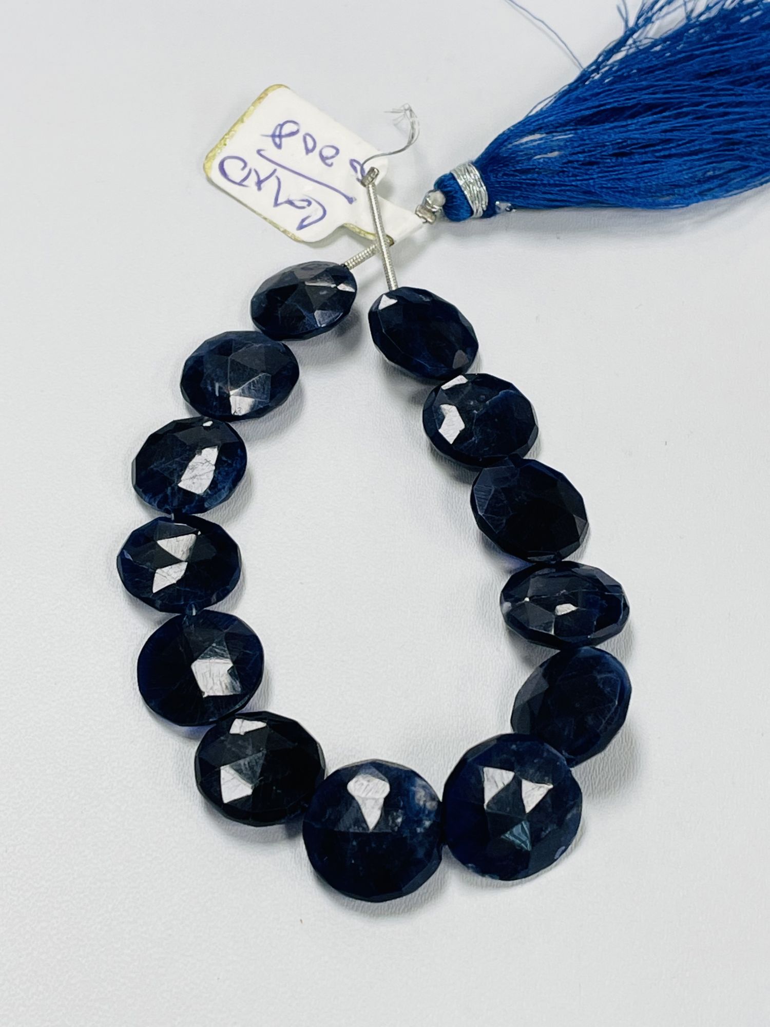 Sodalite Coin Faceted