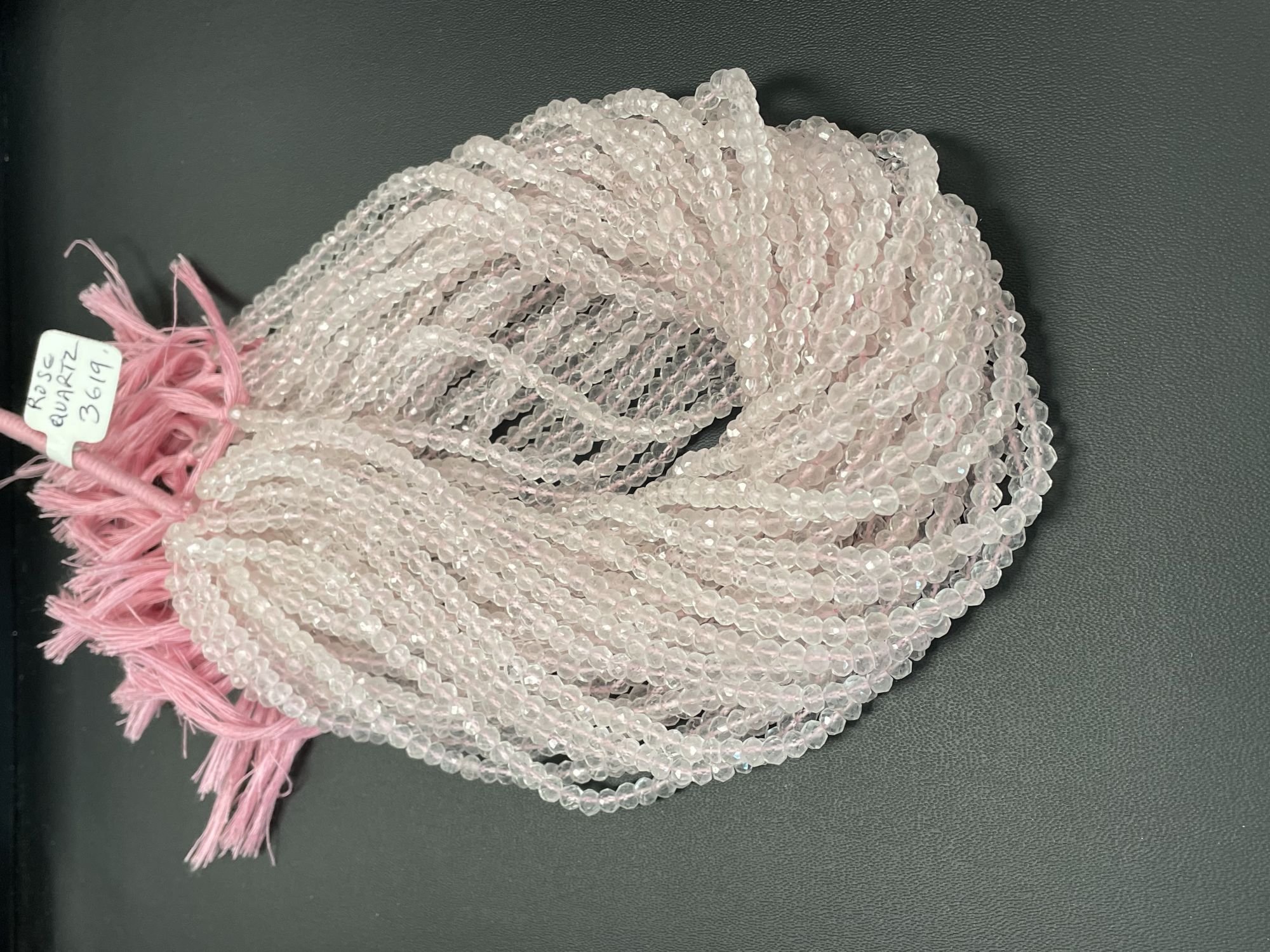 Rose Quartz Rondelle Faceted