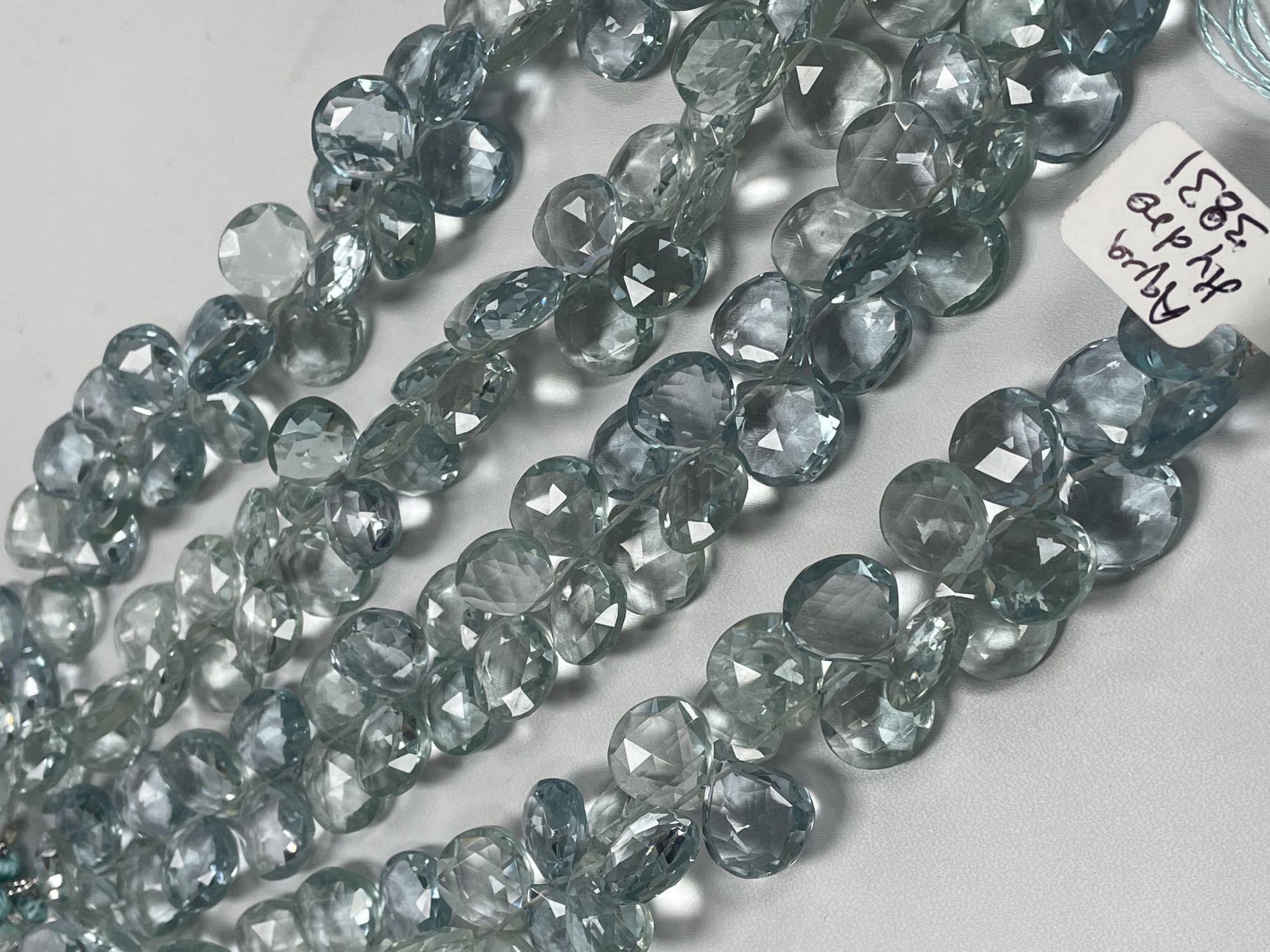 Aquamarine Hydro Quartz Heart Faceted