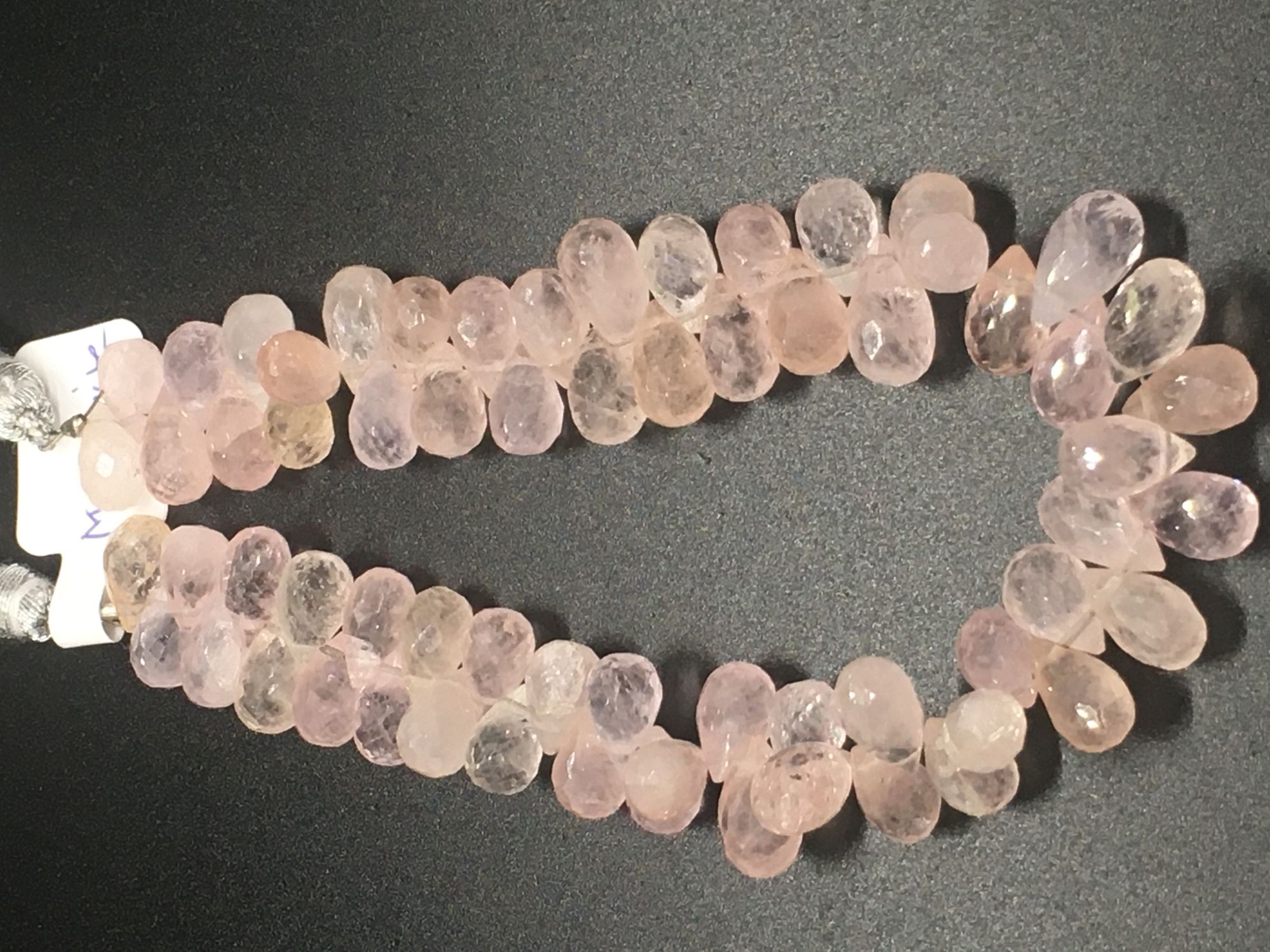 Morganite Drops Faceted