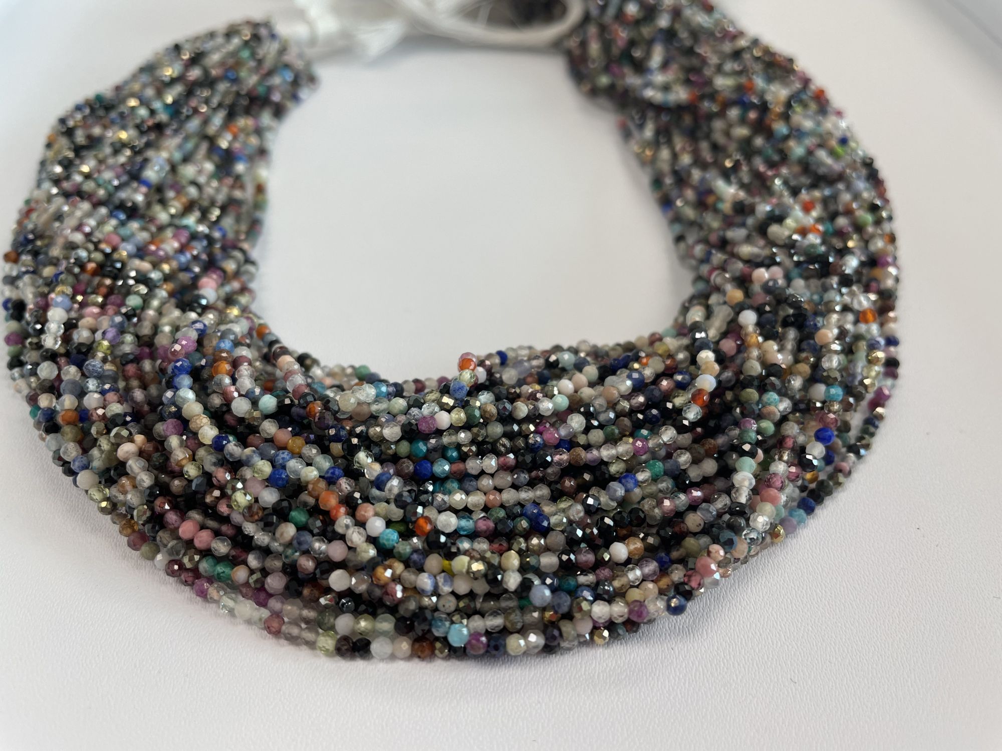 Multi Stone Rondelle Faceted