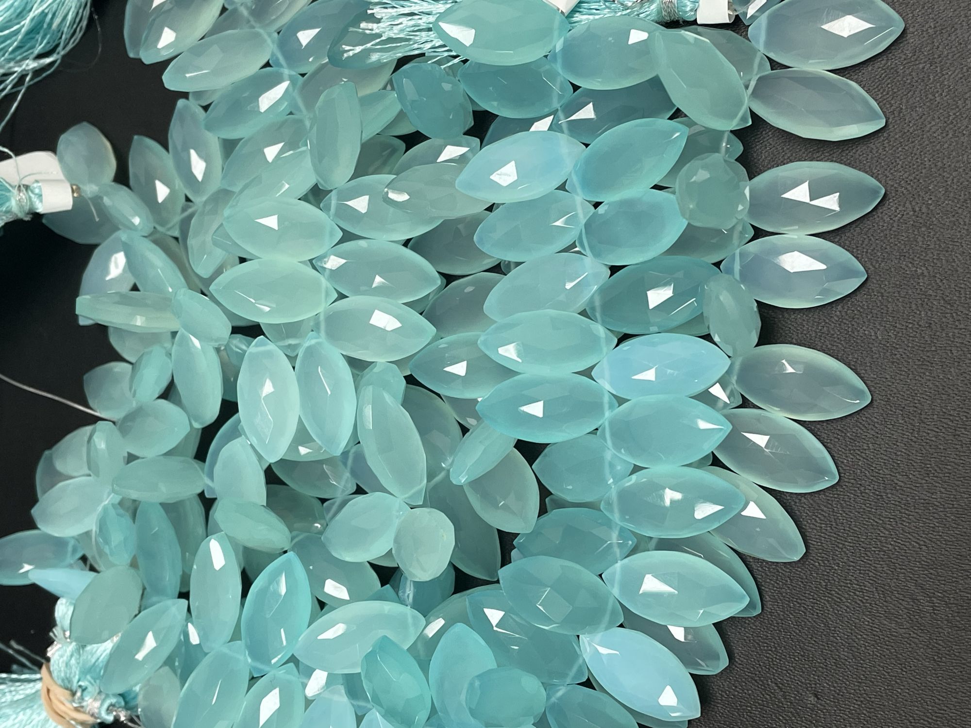Aqua Chalcedony Marquise Faceted