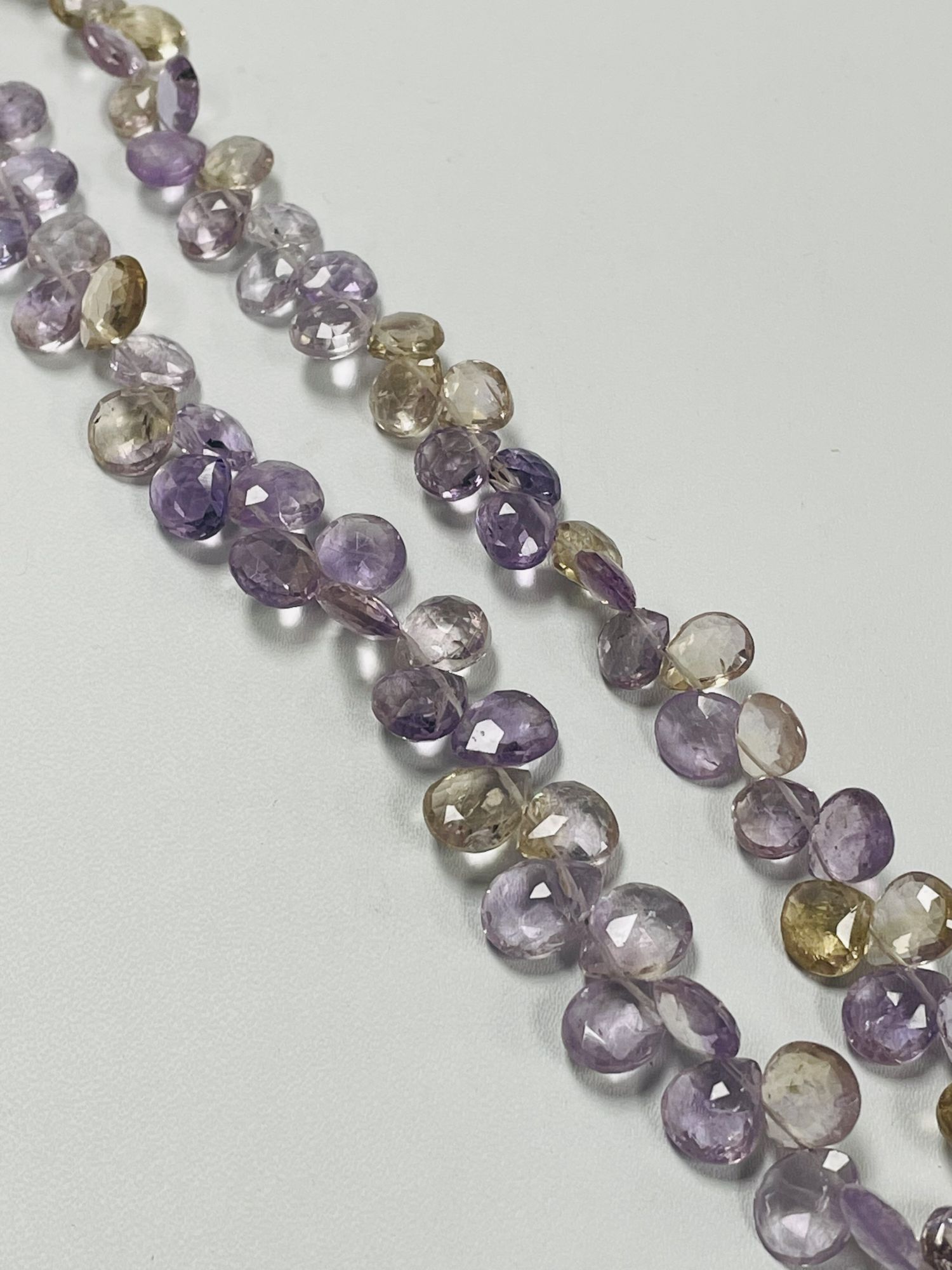 Ametrine Heart Faceted