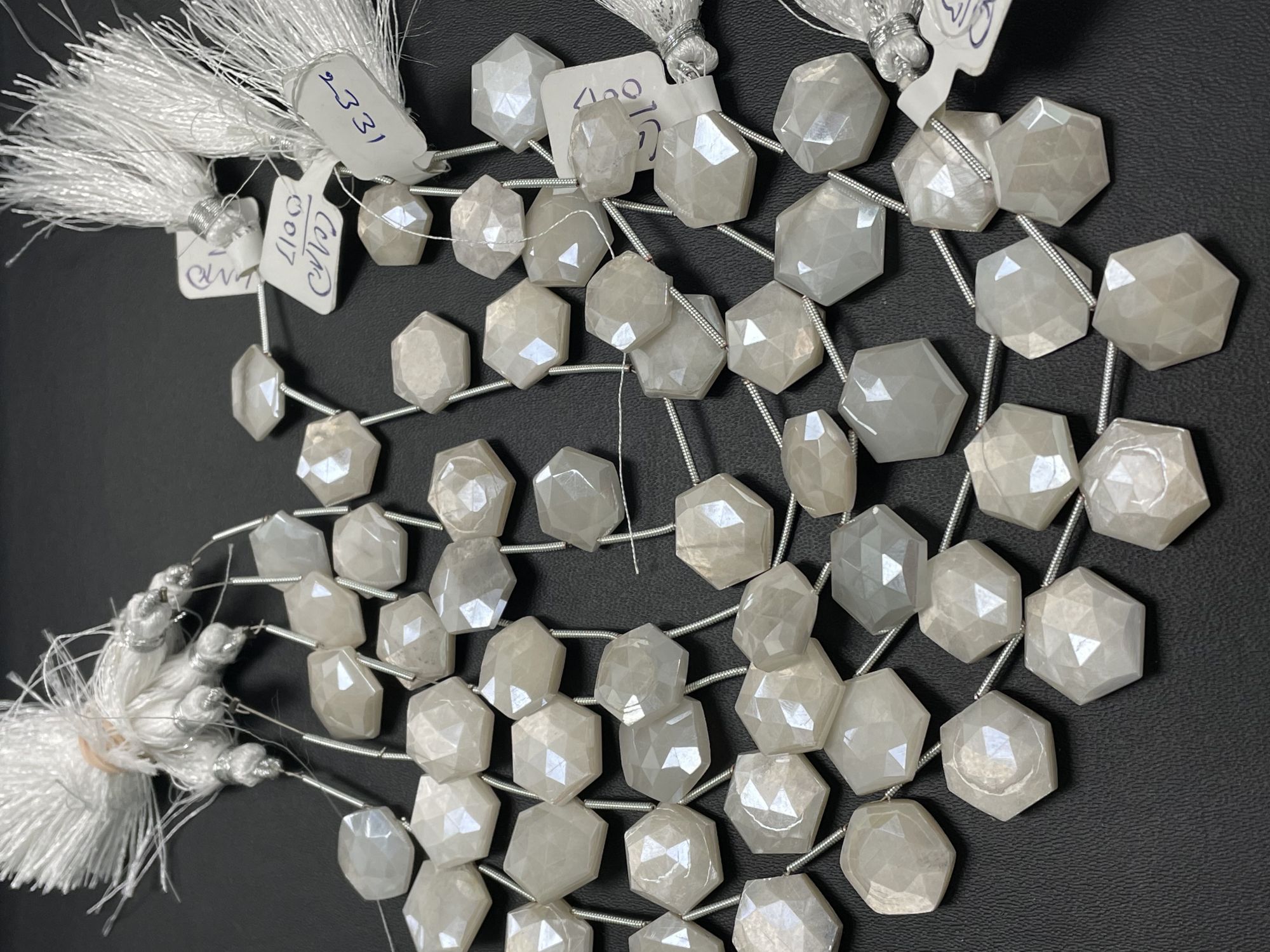 Moonstone Hexagon Faceted