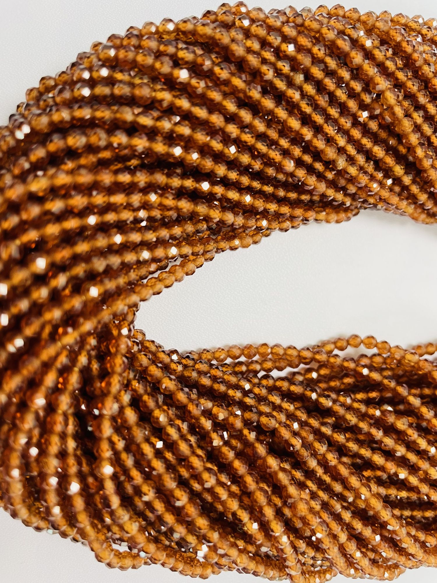 Hessonite Garnet Rondelle Faceted
