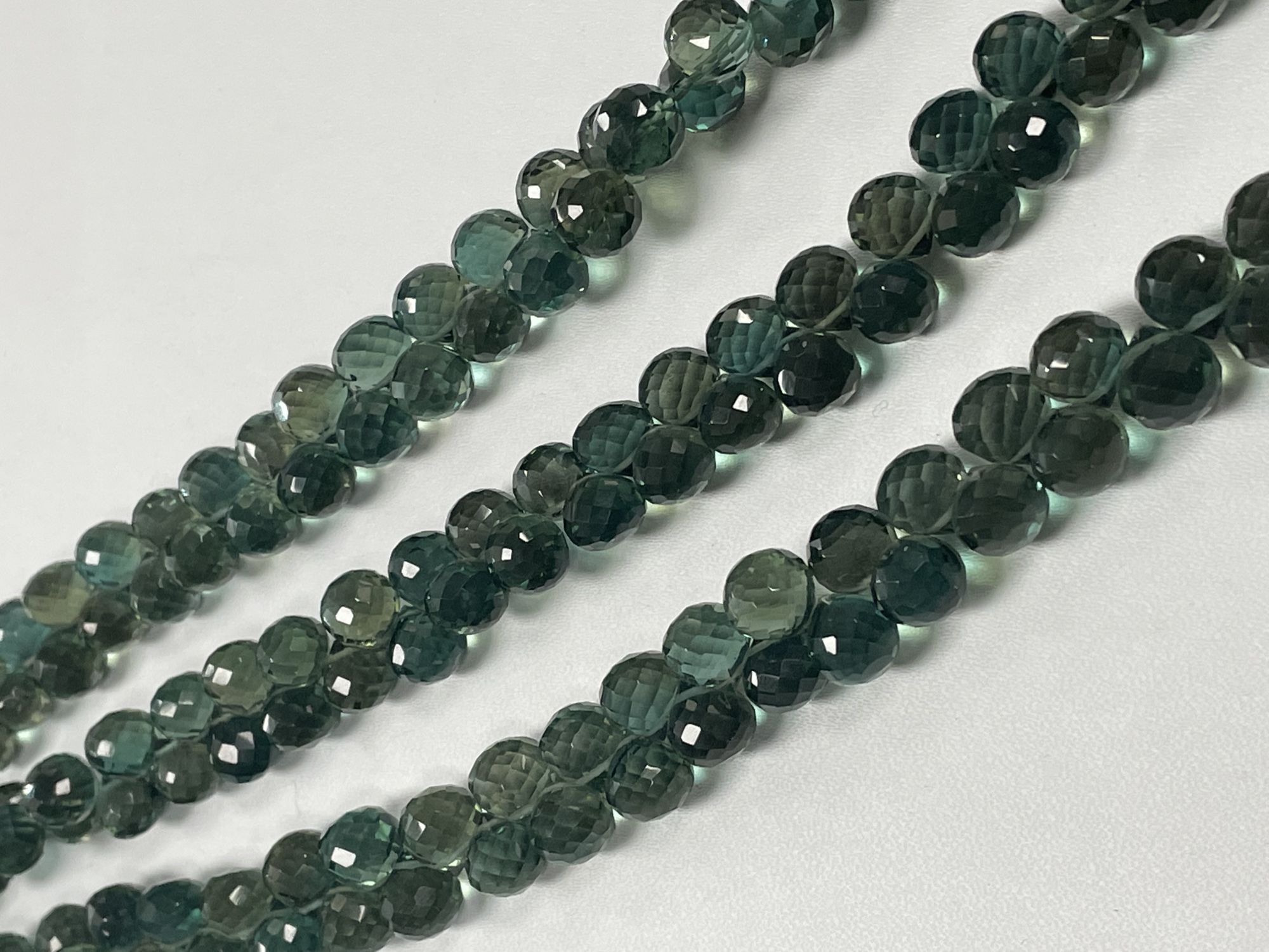 Green Hydro Quartz Onions Faceted