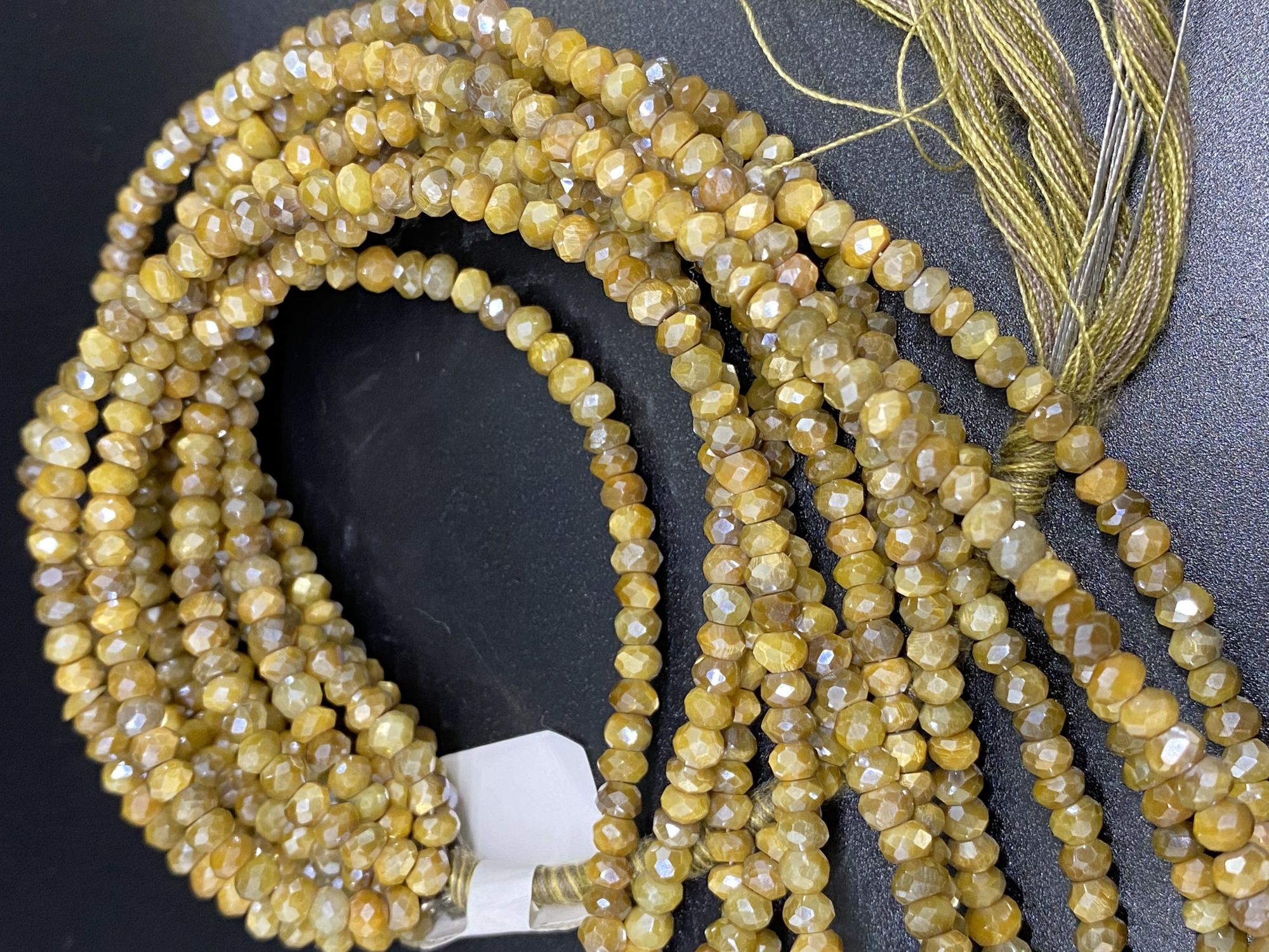 Coated Moonstone Rondelle