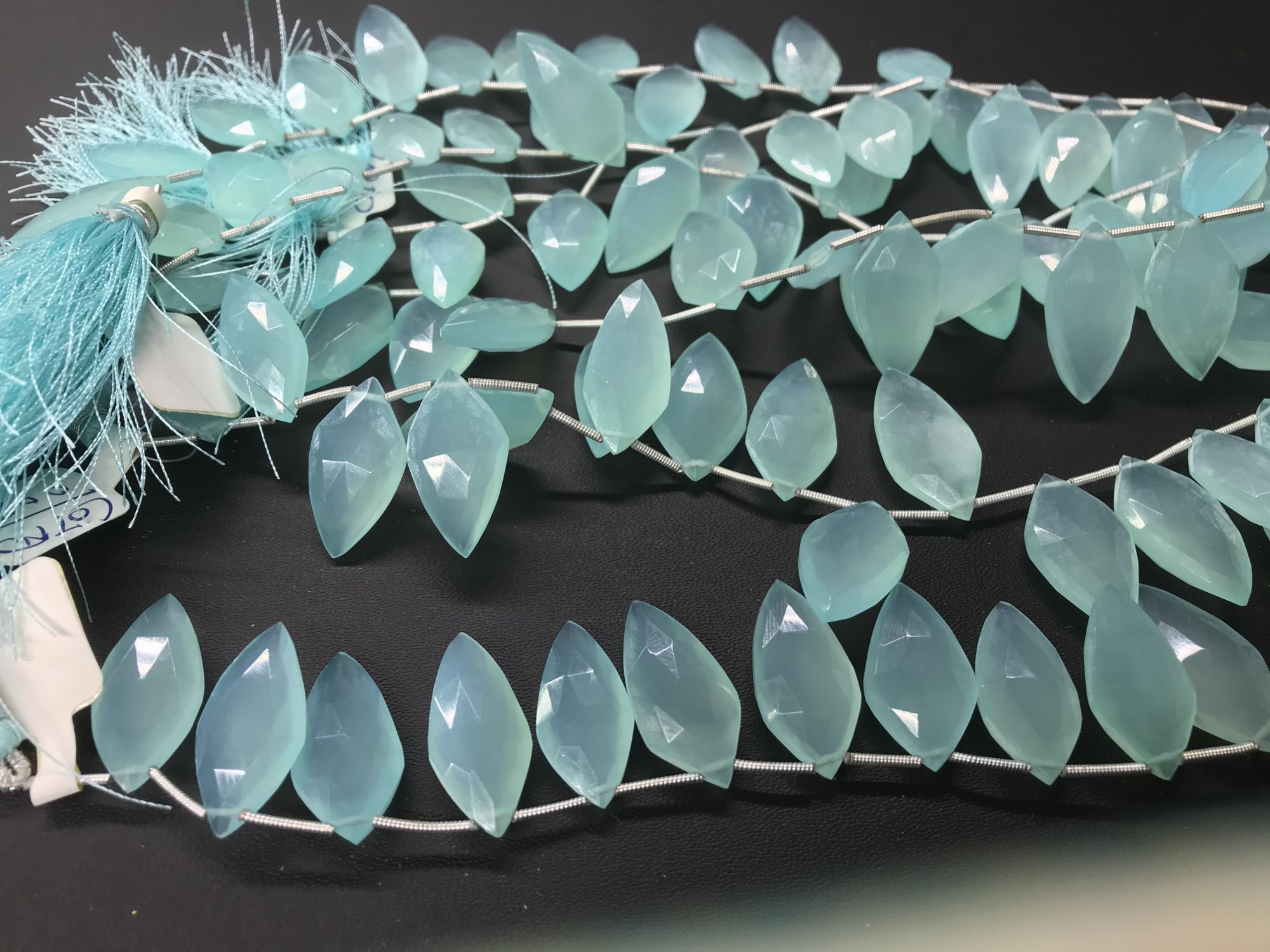 Aqua Chalcedony Arrowheads Faceted