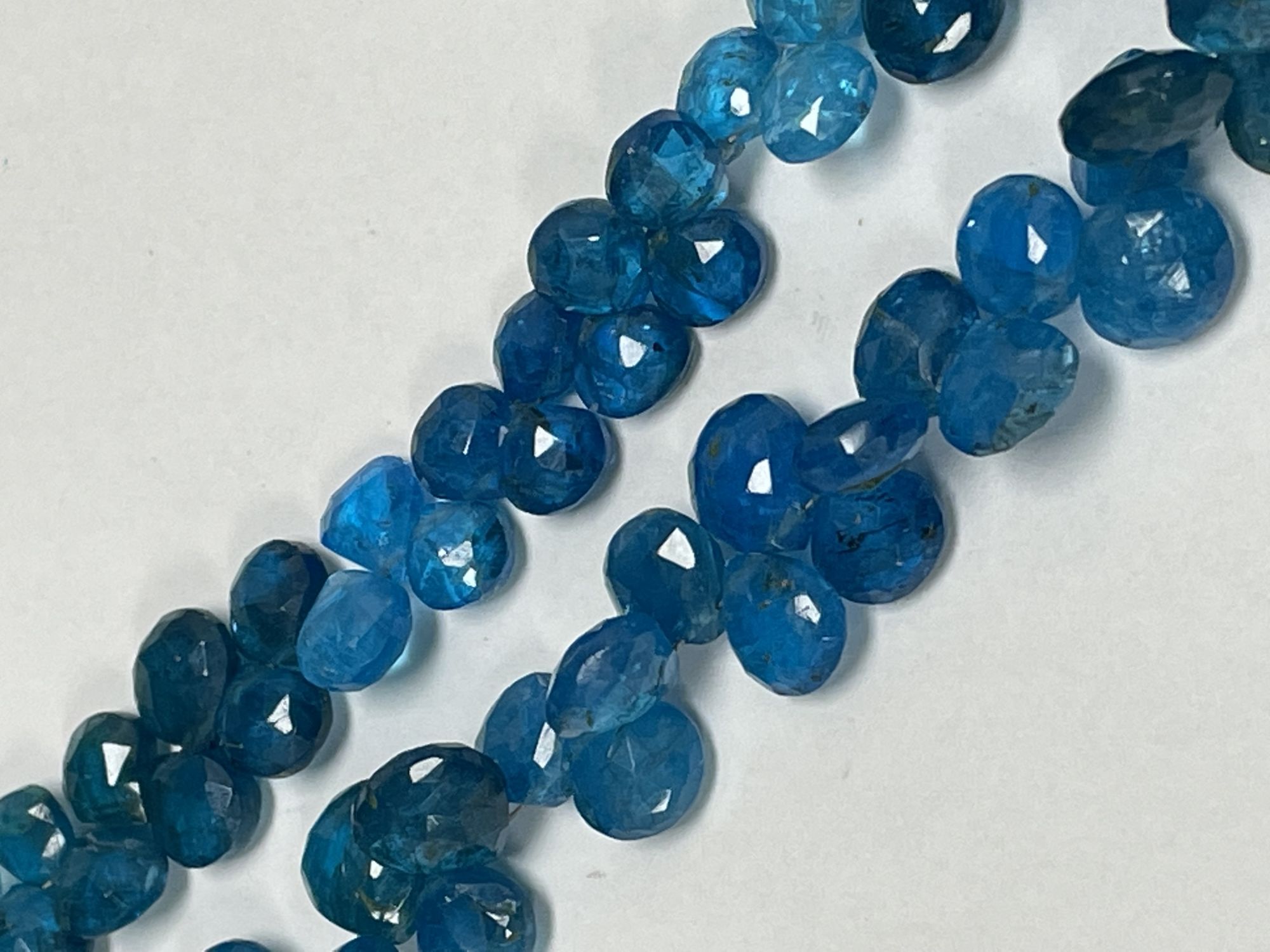Shaded Blue Apatite Heart Faceted