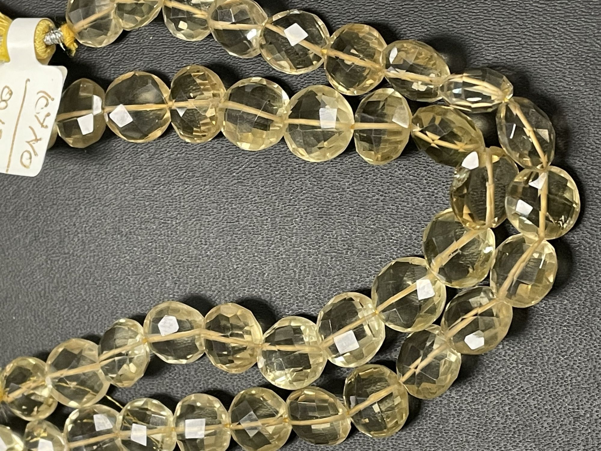 Beer Quartz Coin Faceted