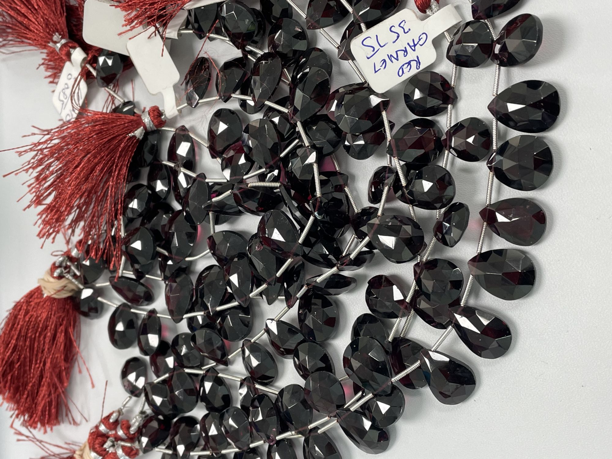 Red Garnet Pear Faceted