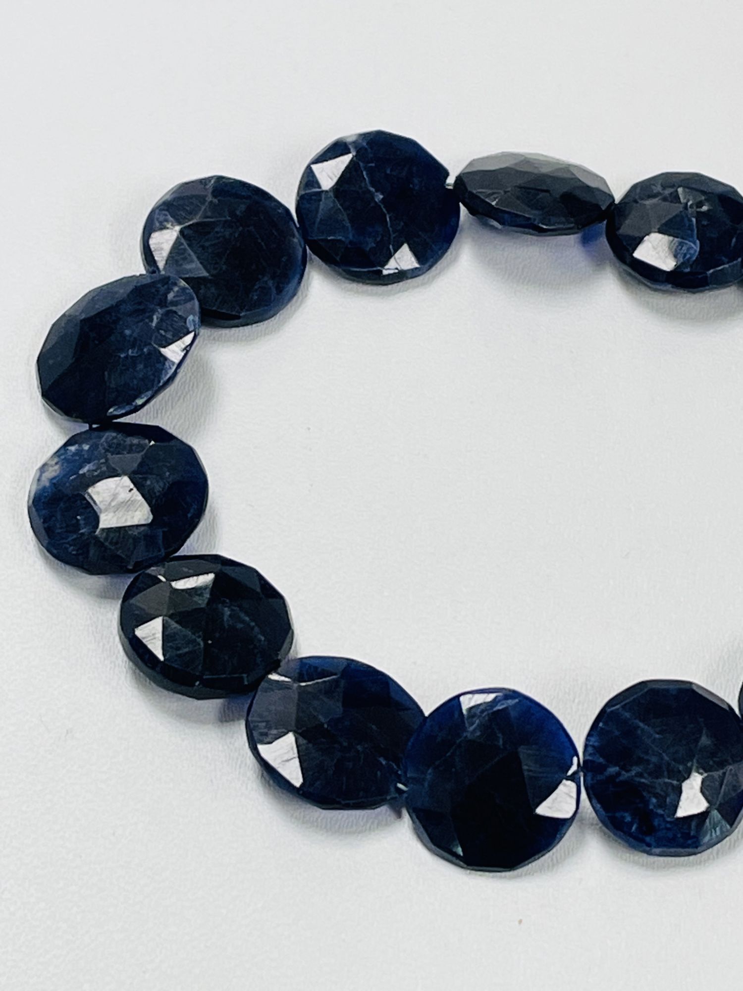 Sodalite Coin Faceted