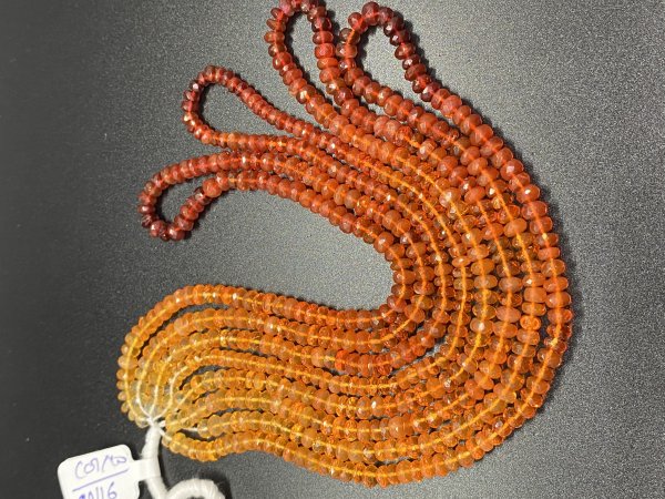 Fire Opal Rondelle Faceted