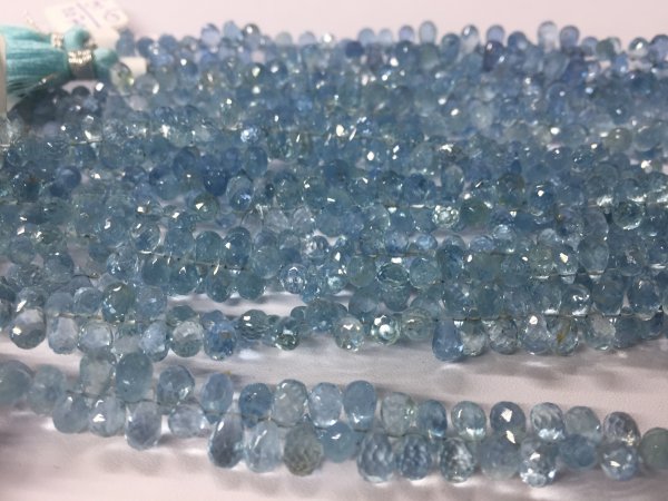 Aquamarine Drops Faceted