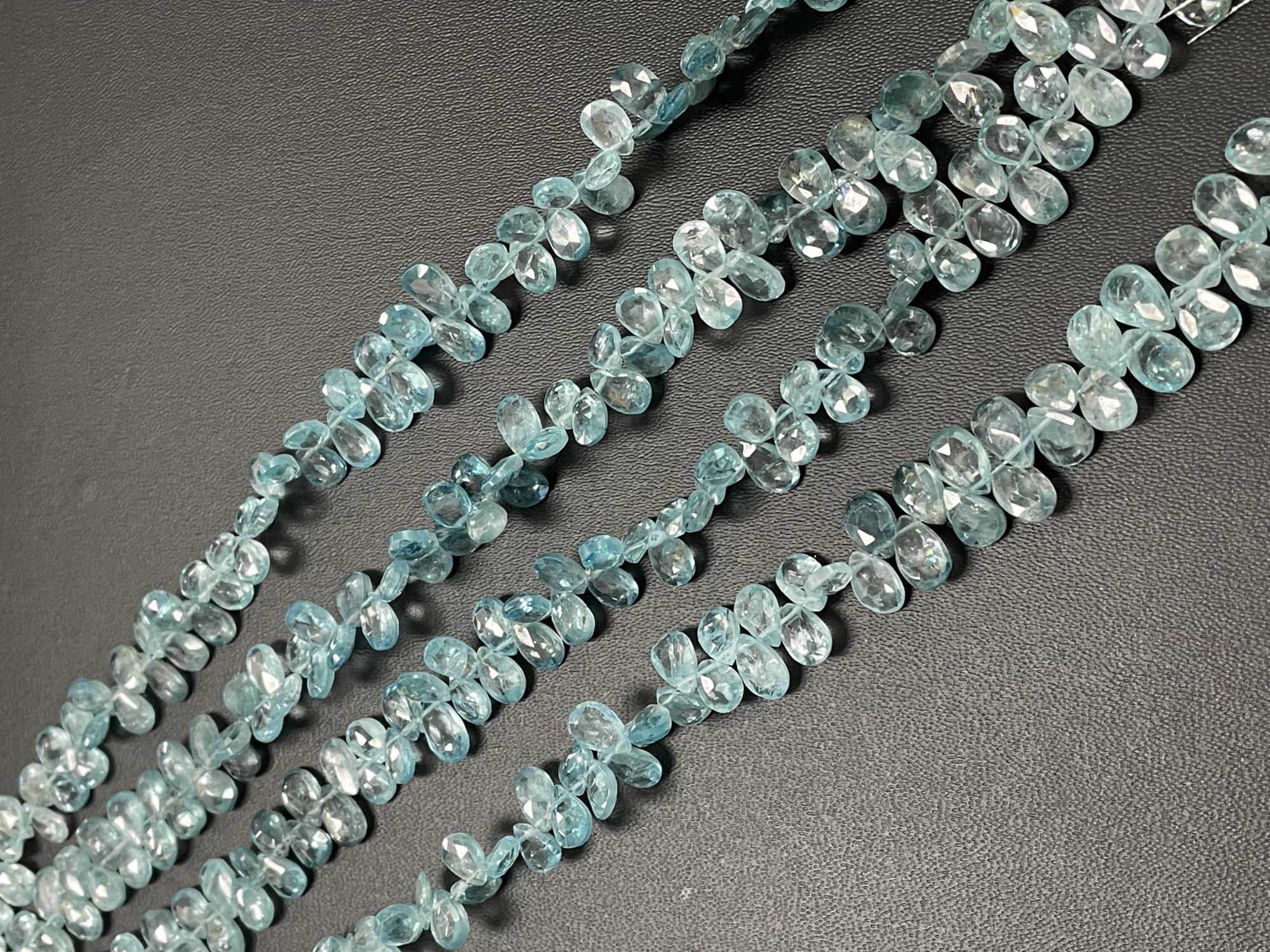 Blue Zircon Pear Faceted