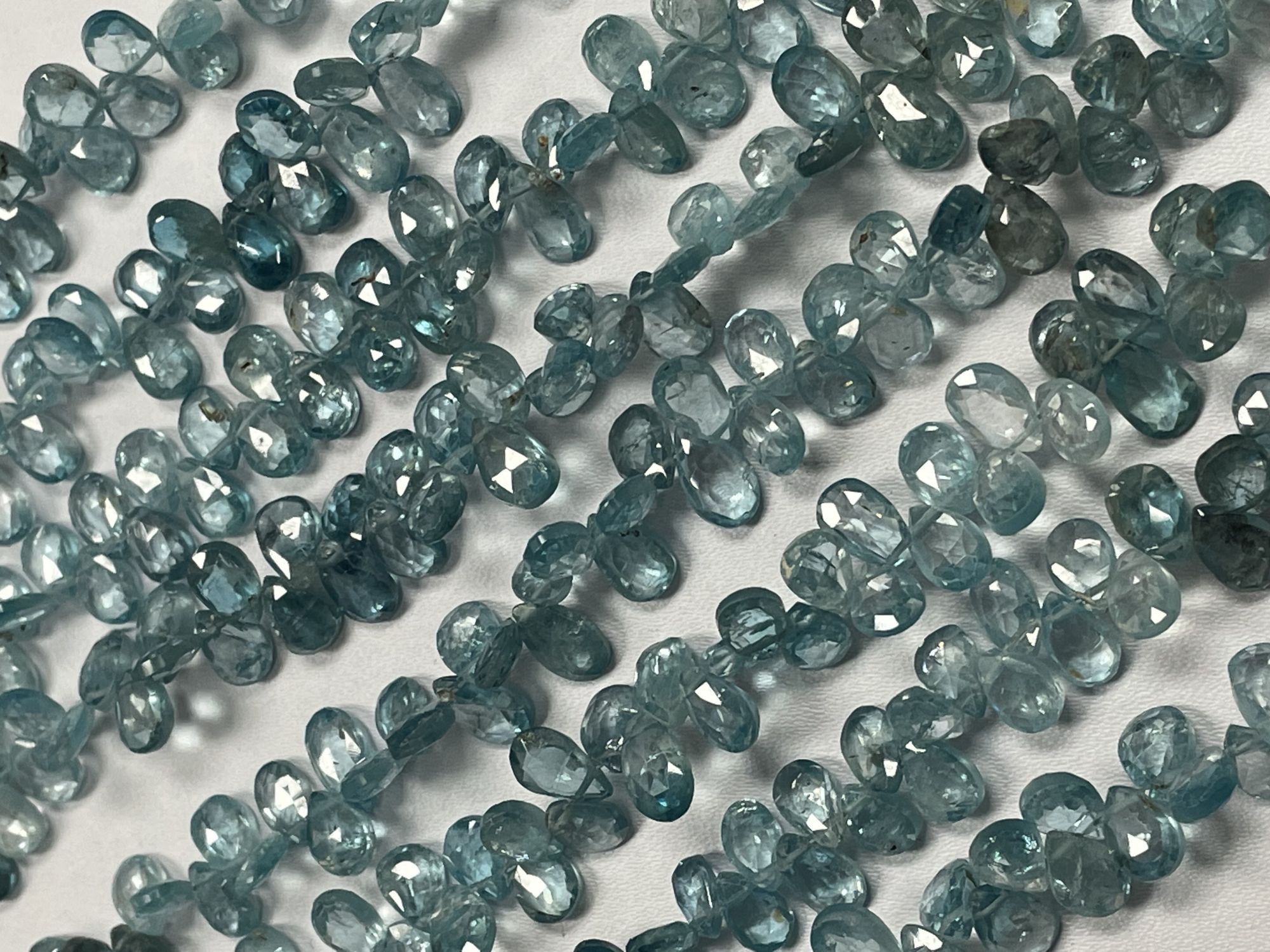 Blue Zircon Pear Faceted