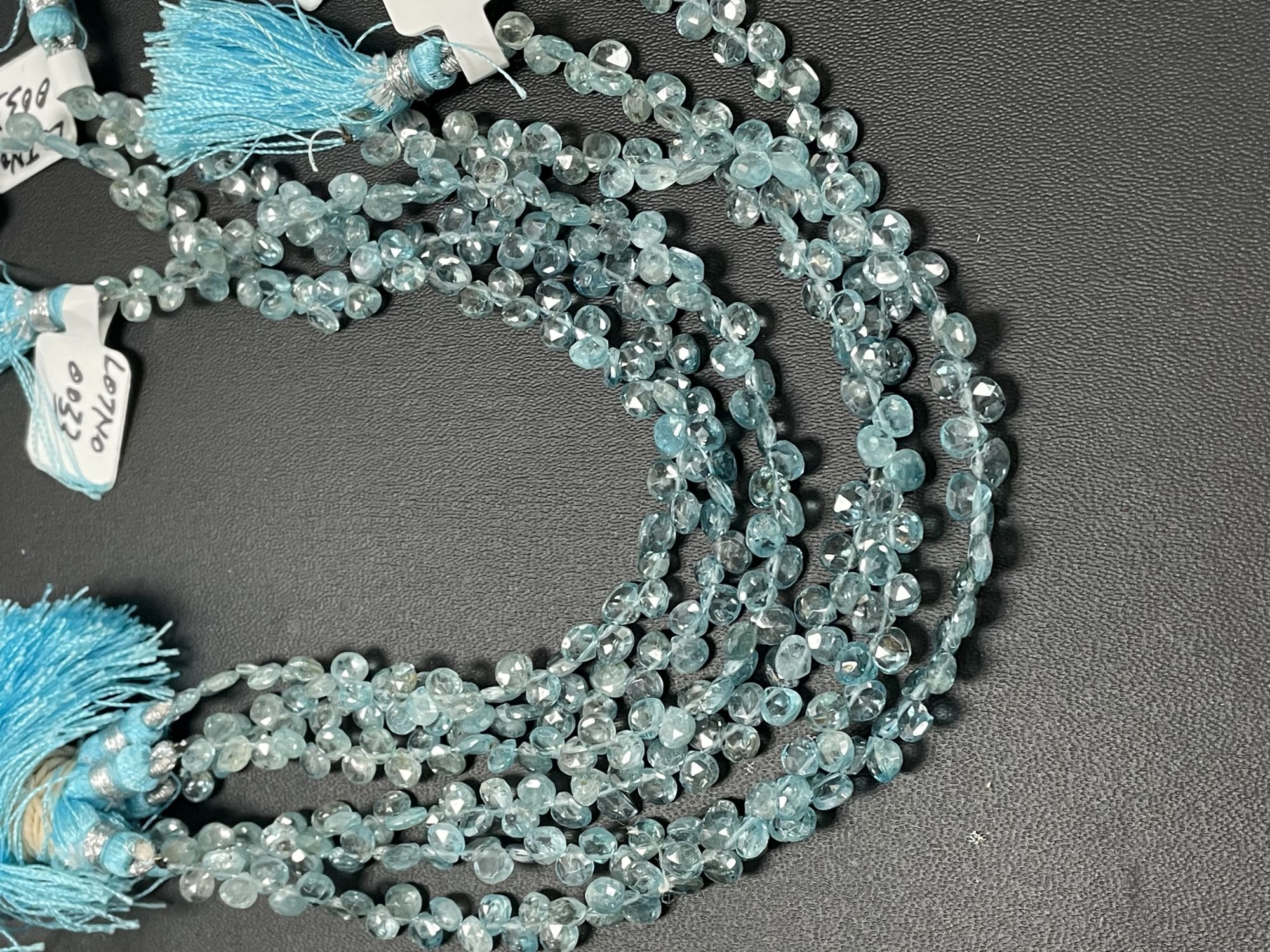 Blue Zircon Heart Faceted