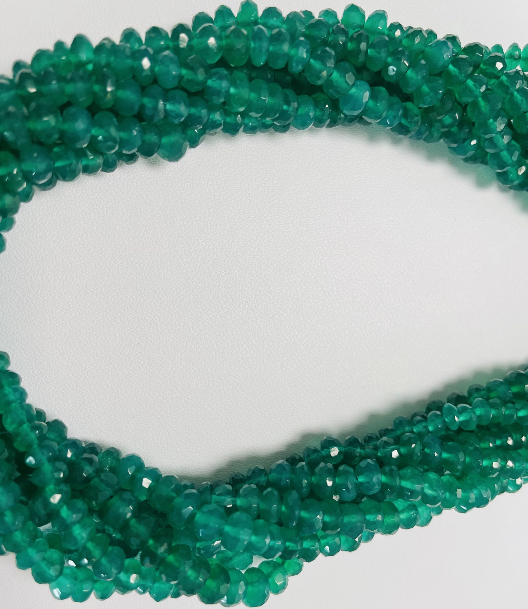 Green Onyx Rondelle Faceted