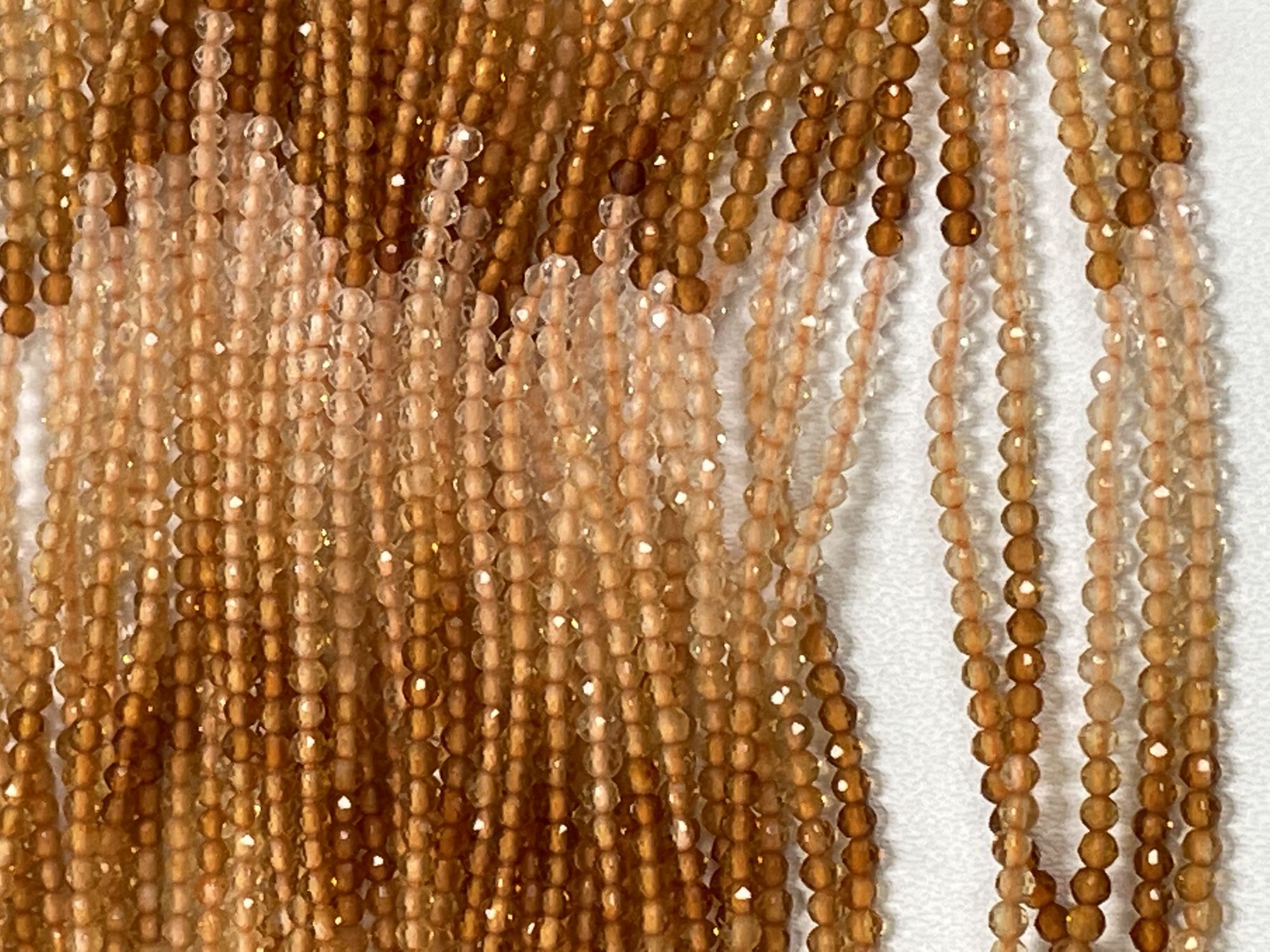 Shaded Citrine Rondelle Faceted