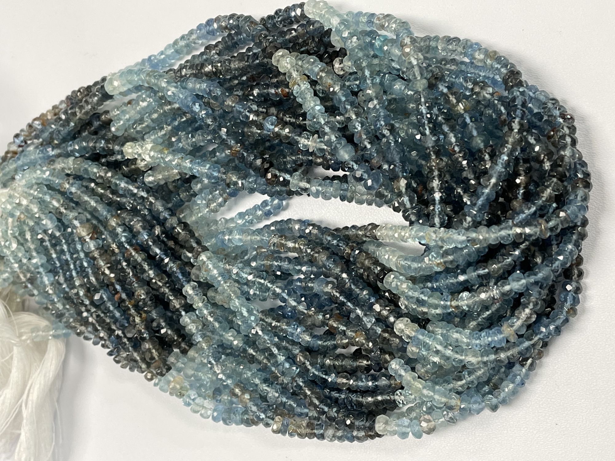 Copper Aquamarine Rondelle Faceted