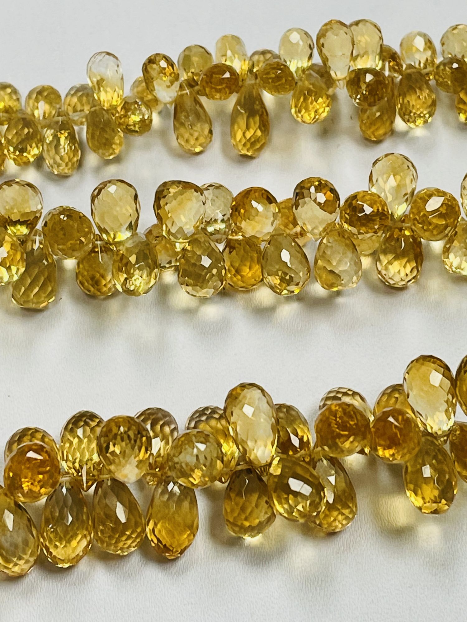 Citrine Drop Faceted