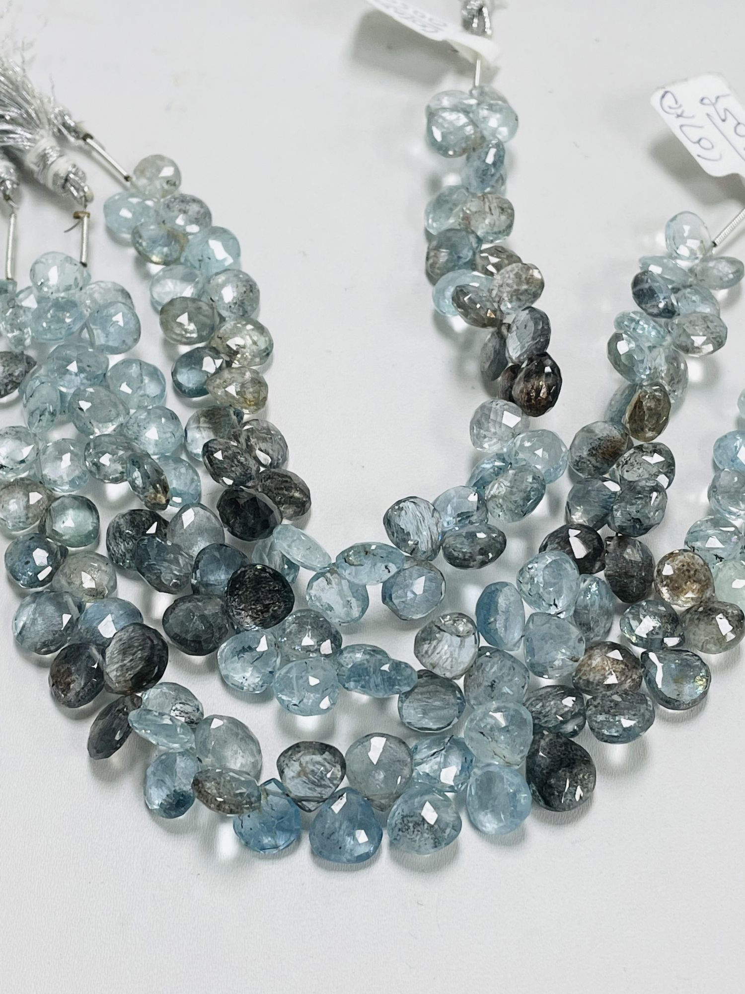 Copper Aquamarine Heart Faceted