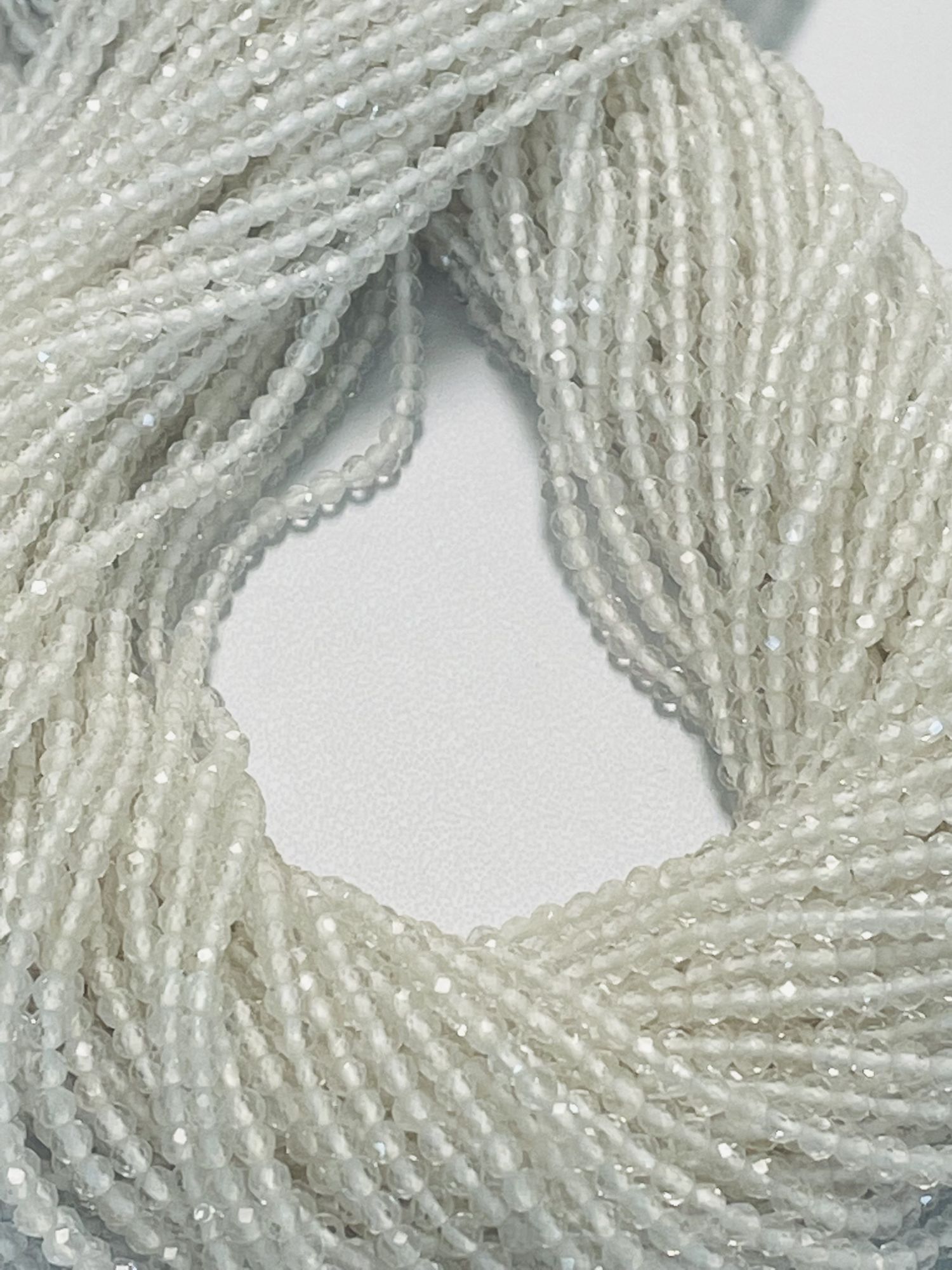 Crystal Quartz Rondelle Faceted