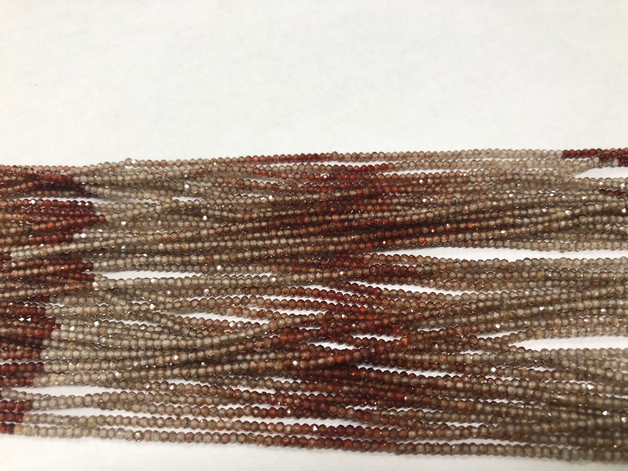 Shaded Zircon Rondelles Faceted