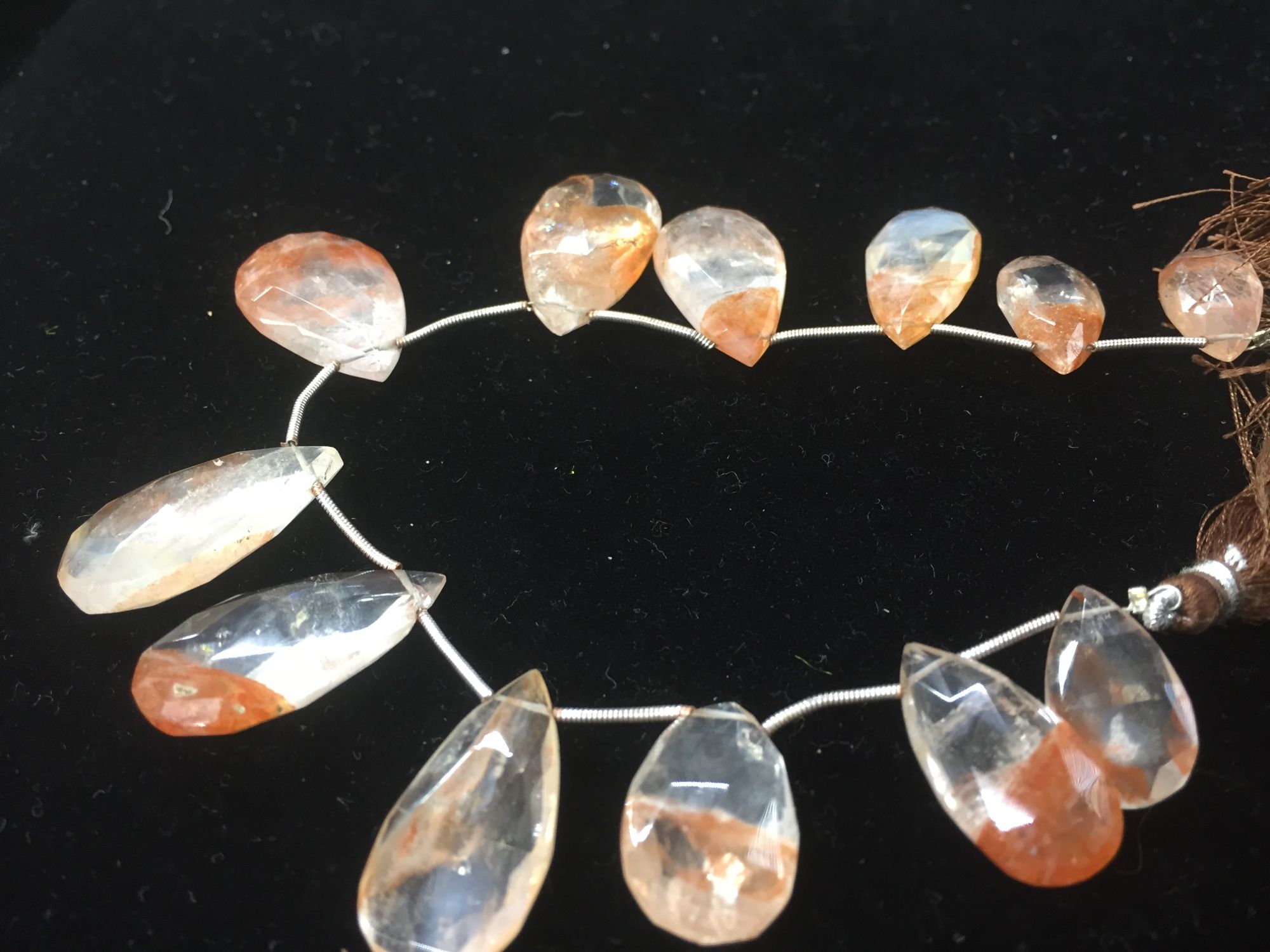 Strawberry Quartz Pears Faceted
