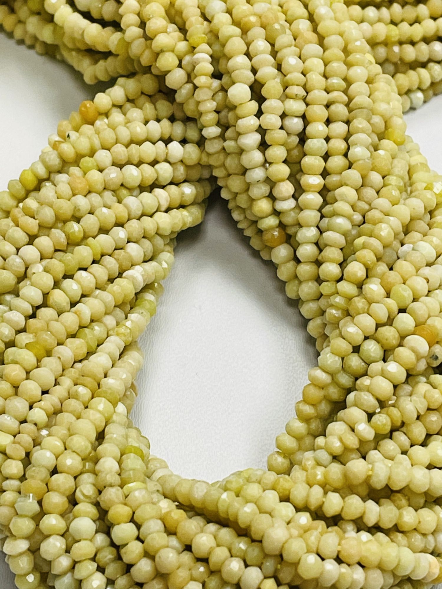 Opal Rondelle Faceted