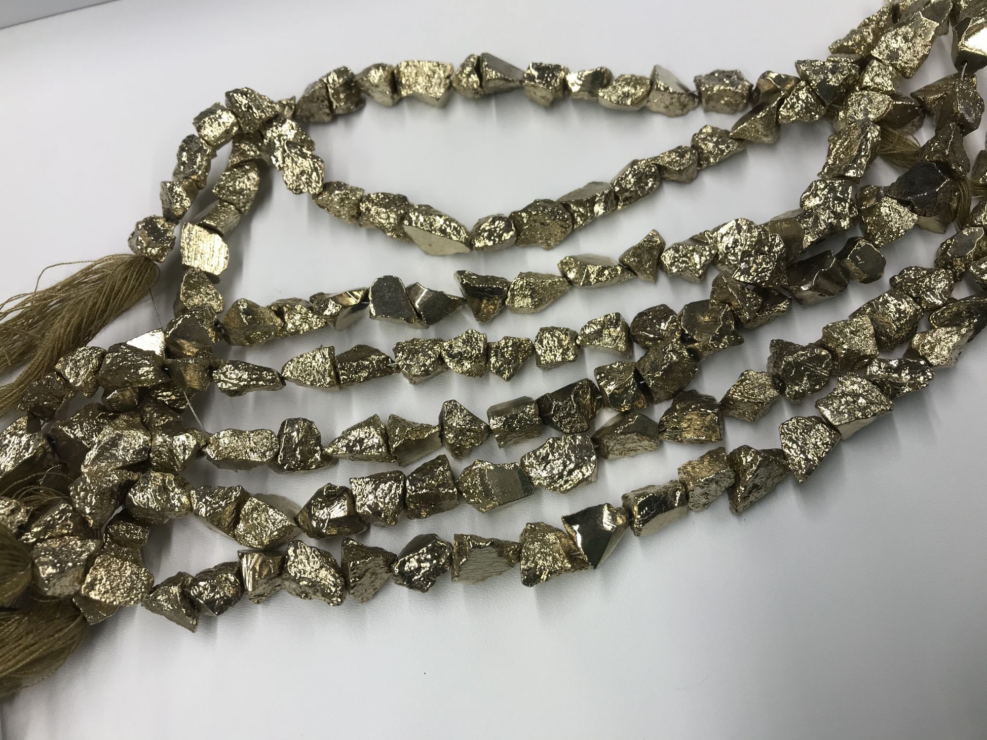 Pyrite Rough Cut Nuggets Faceted coated