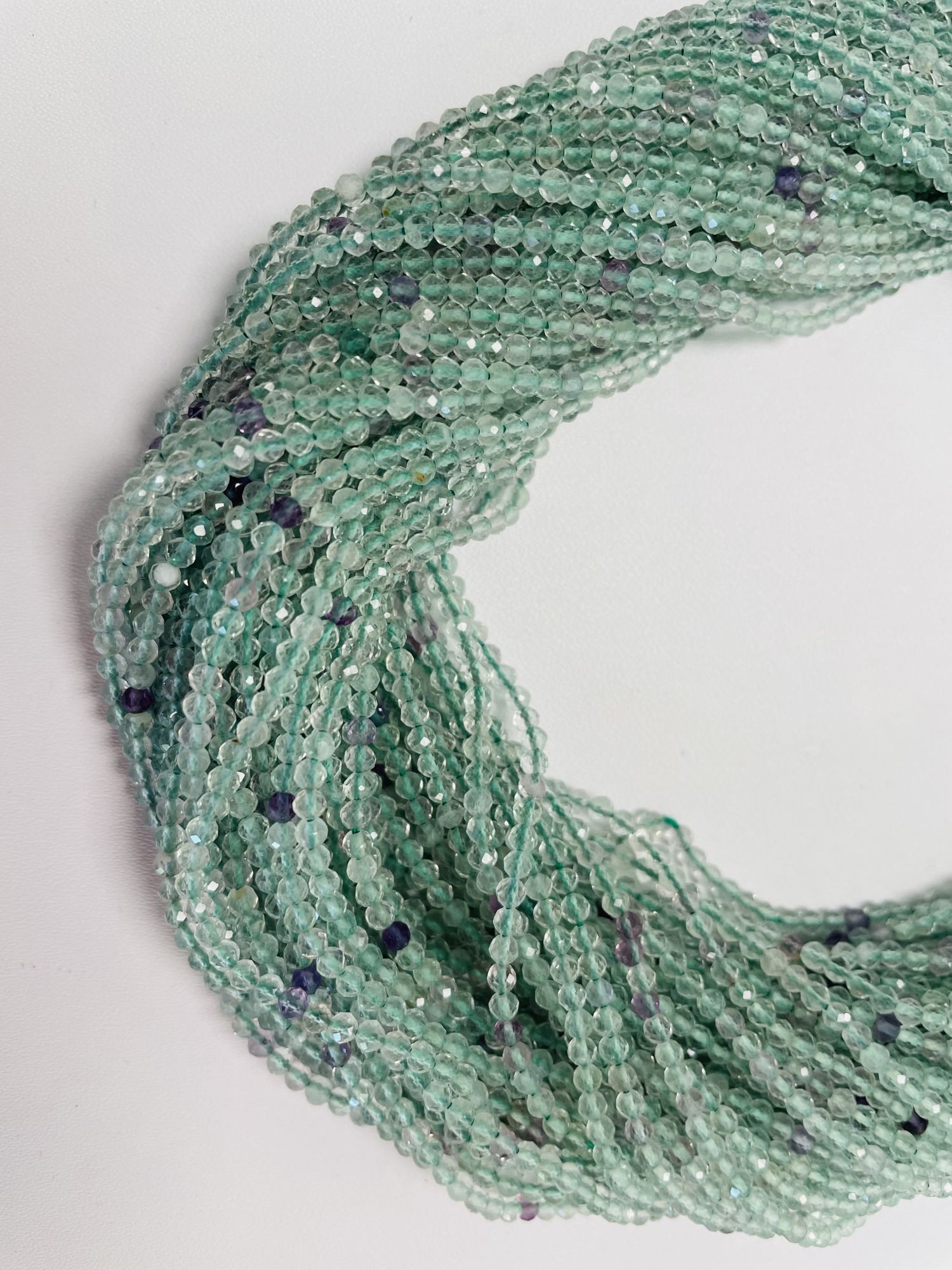 Flourite Rondelle Faceted