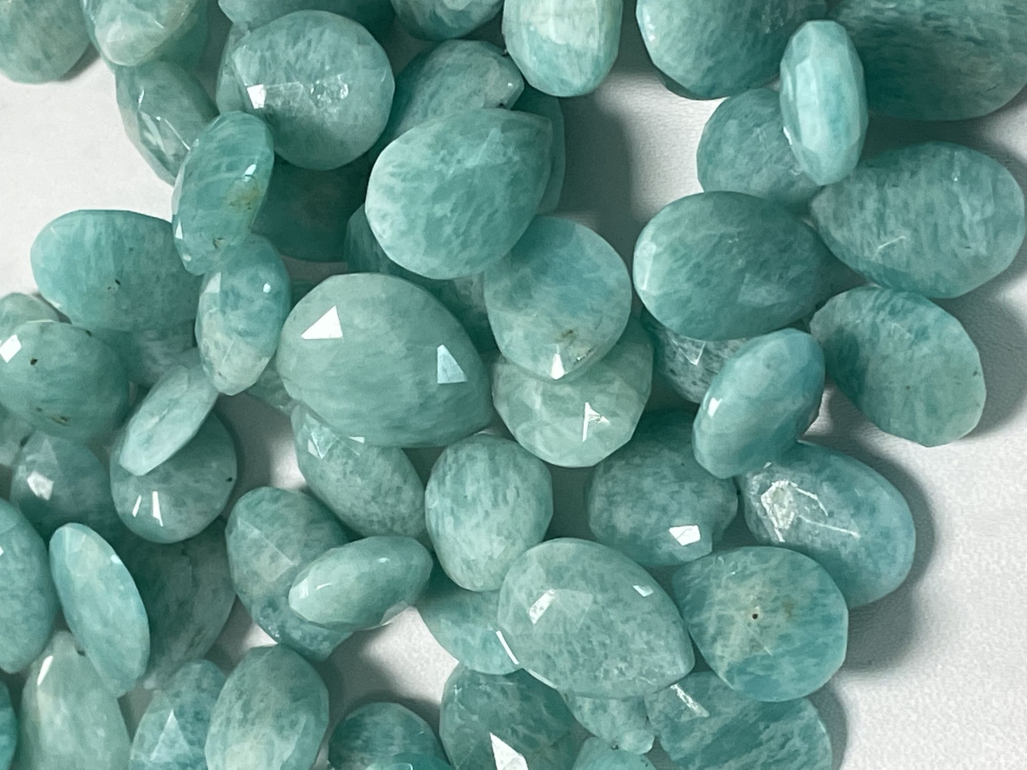 Amazonite Pear Faceted