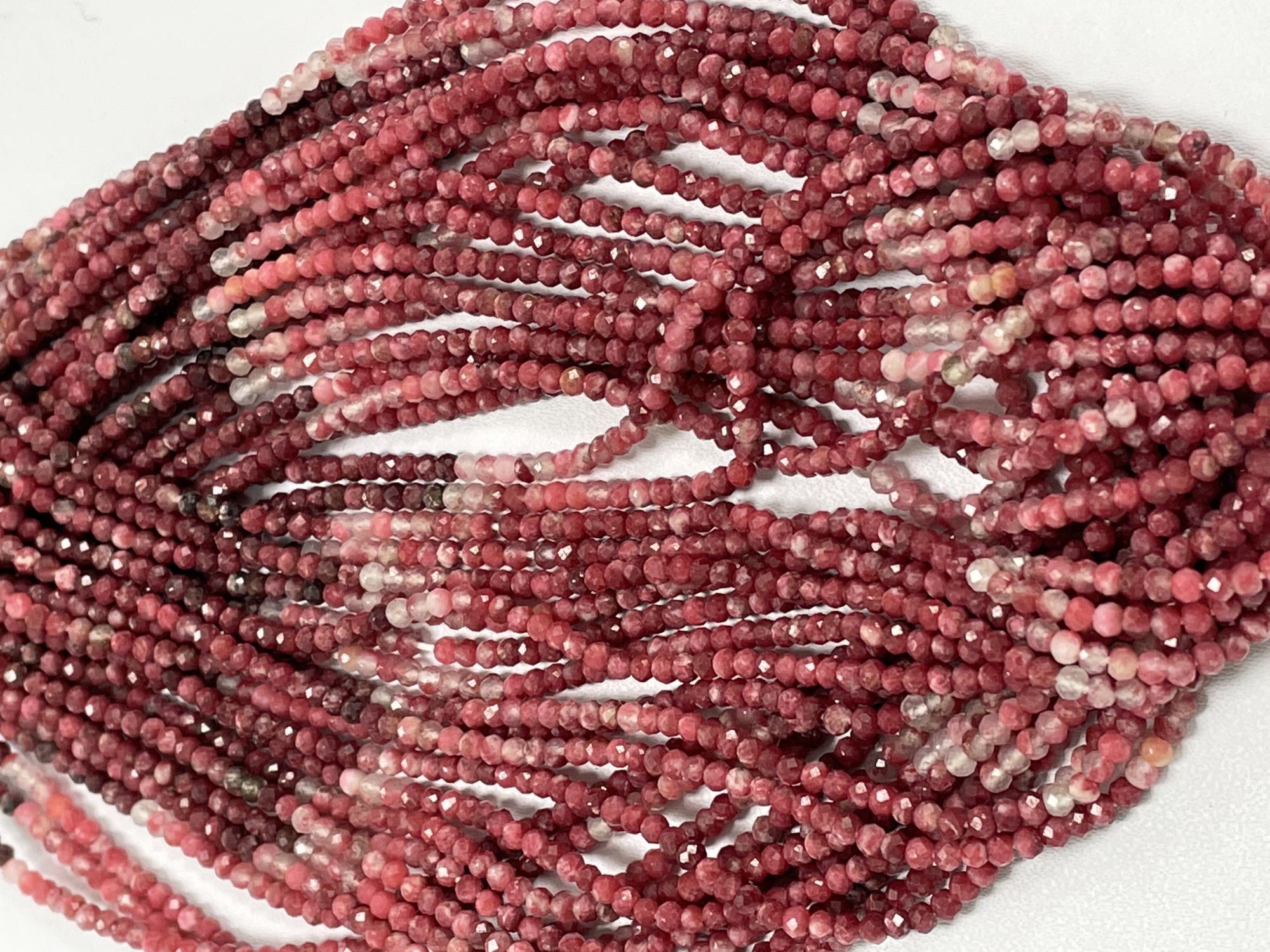 Shaded Thulite Rondelle Faceted